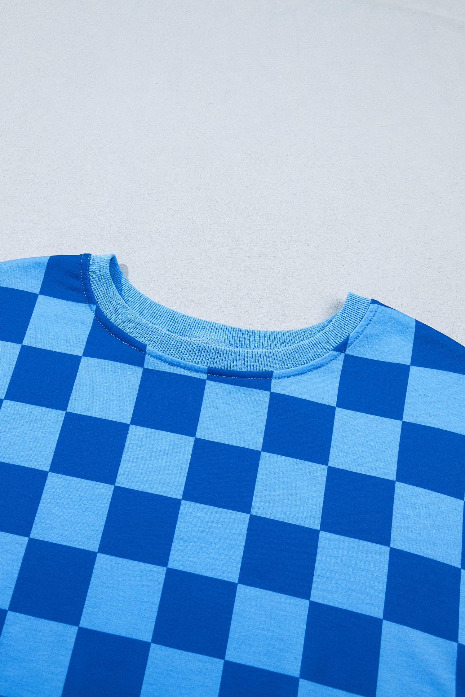 Checkered Long Sleeve Shorts Set, Trendy Women's Daily Outfit - Detail View 5