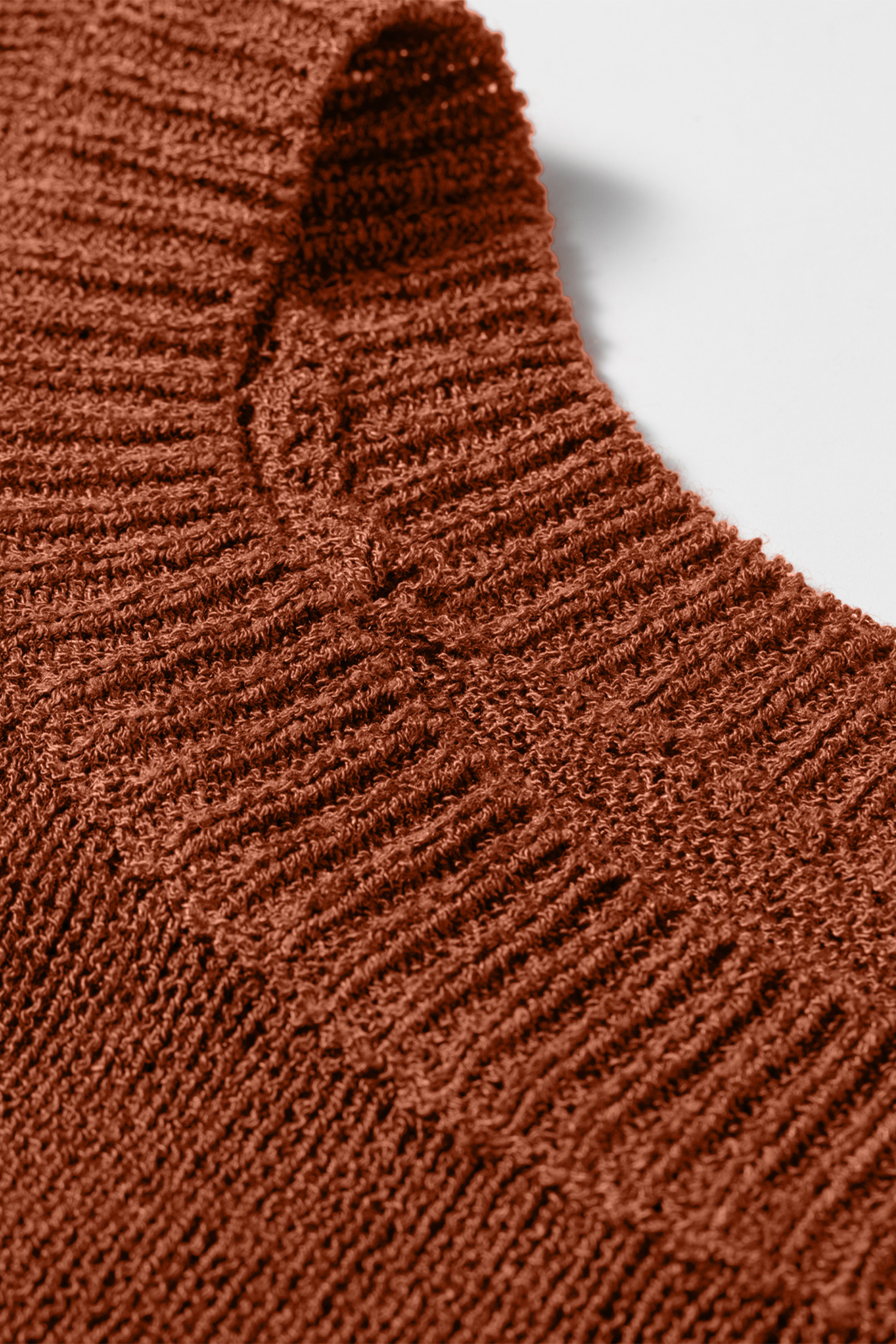 Women's Knit Sweater, Casual Coffee Round Neck Short Sleeve - Detail View 10