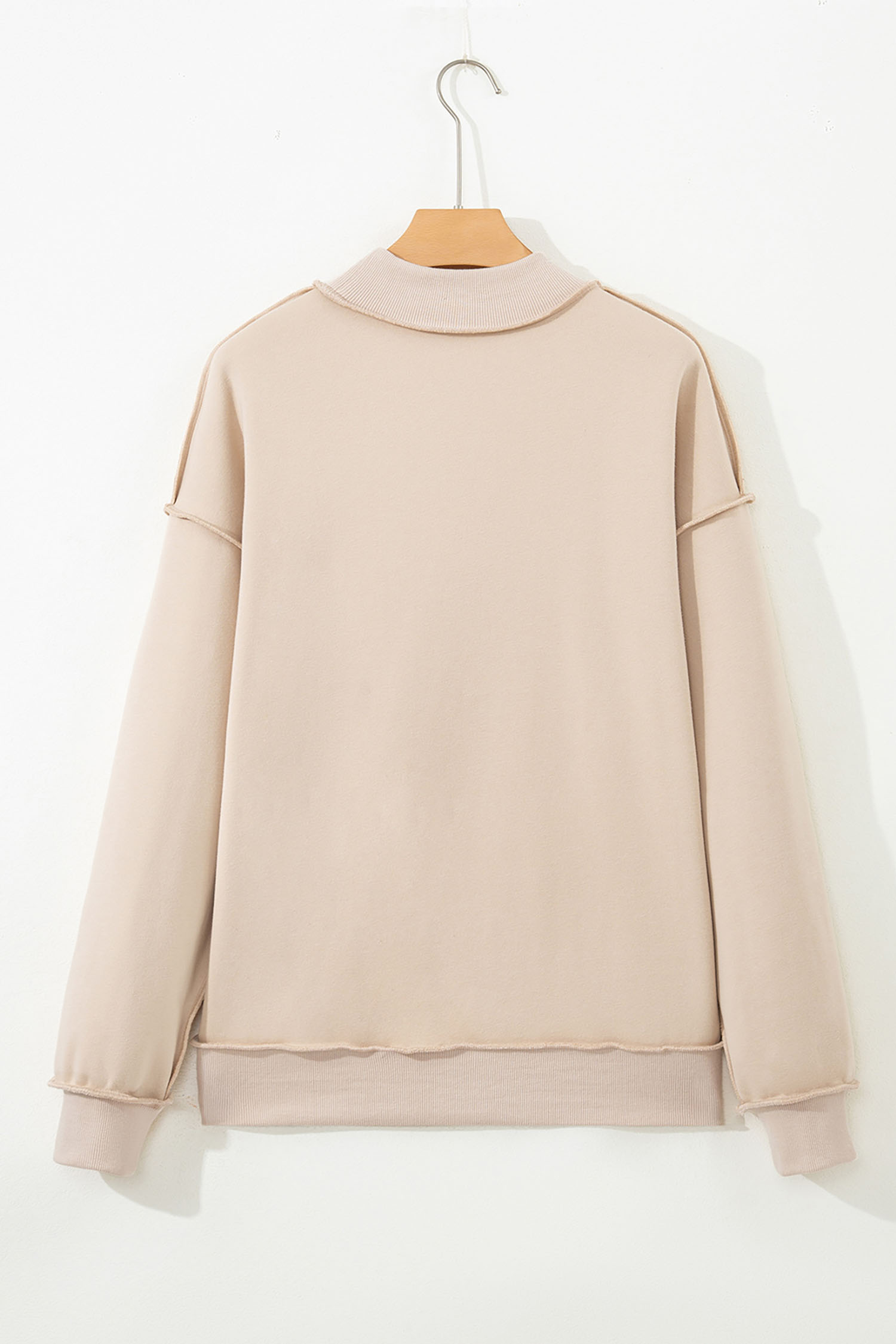 Apricot Pumpkin Graphic Sweatshirt, Trendy Sequin Top - Detail View 8