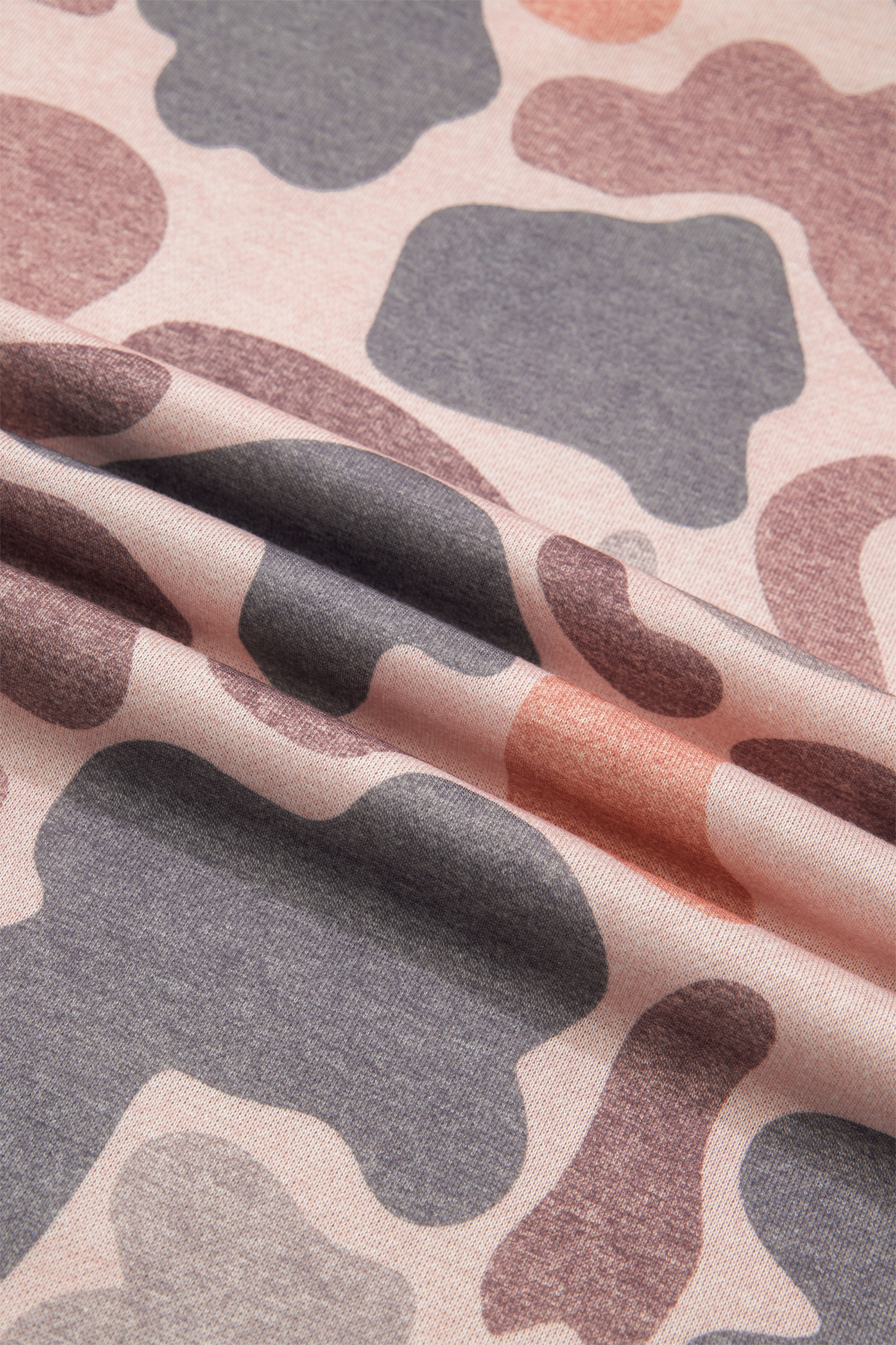 Women's Stand Neck Sweatshirt, Cozy Winter Camo Pullover - Detail View 9