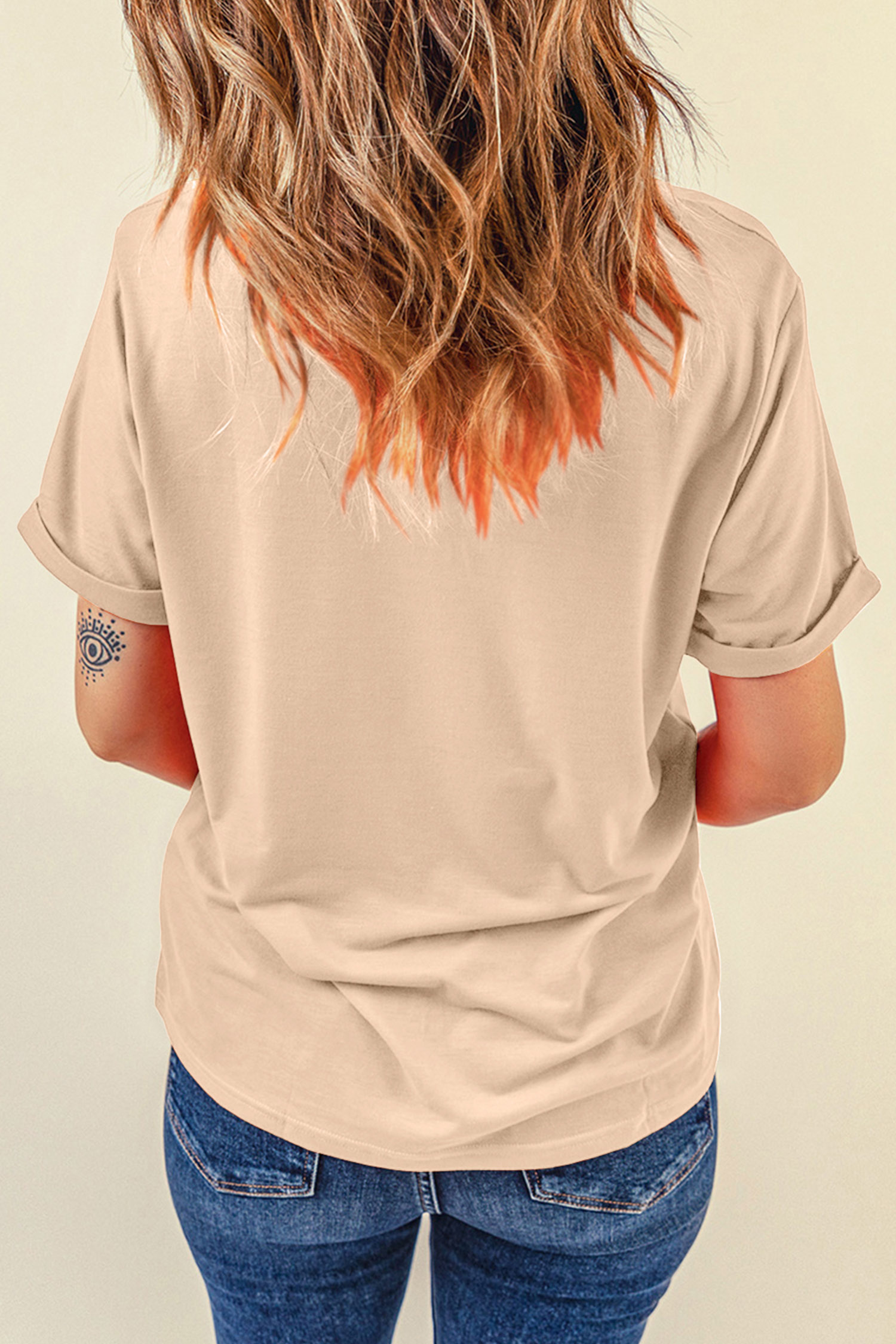 Western Print Highland Cow Shirt, Trendy Women's Tee - Detail View 2