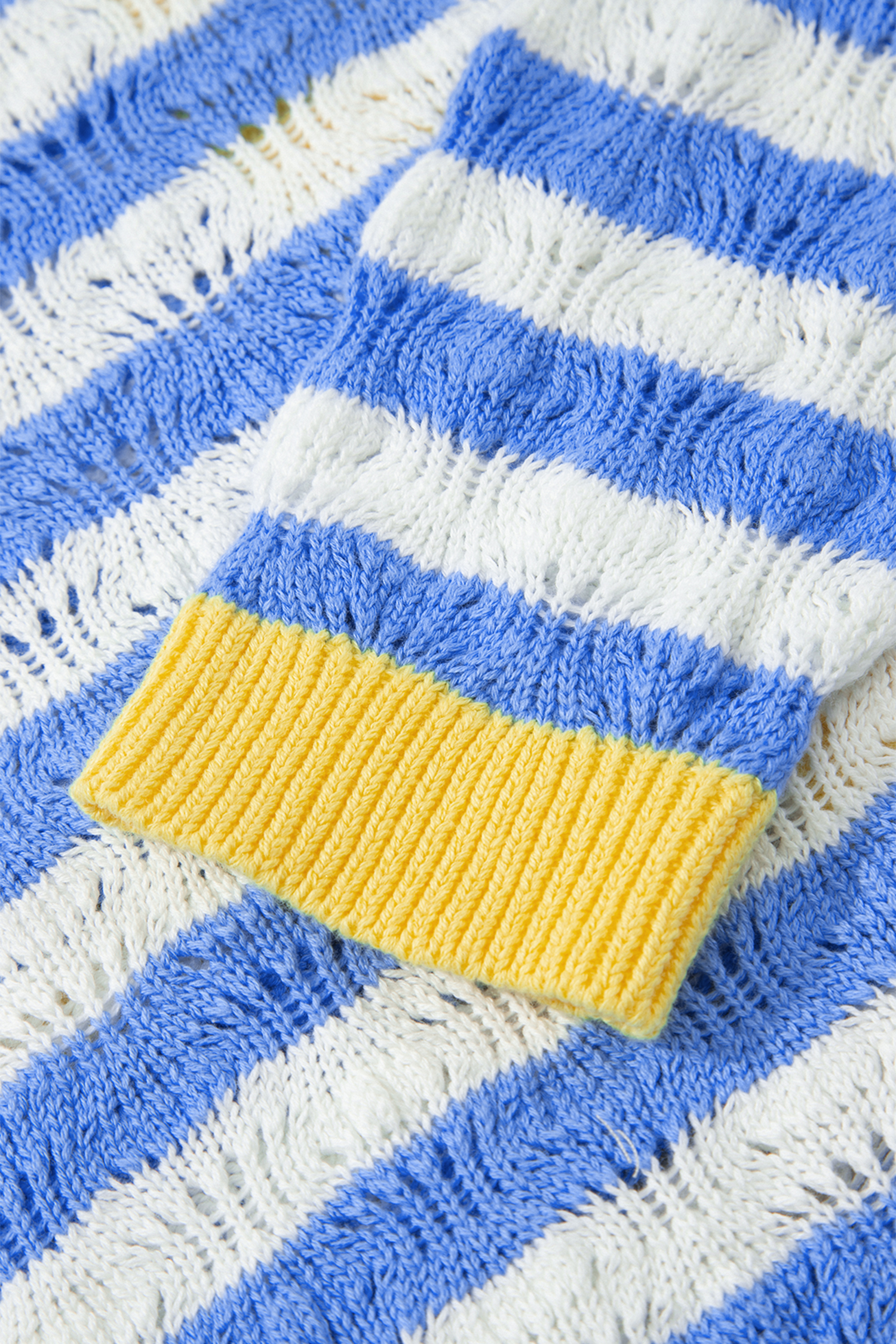 Colorblock Striped Cardigan, Long Sleeve Crew Neck Knit Top - Detail View 11