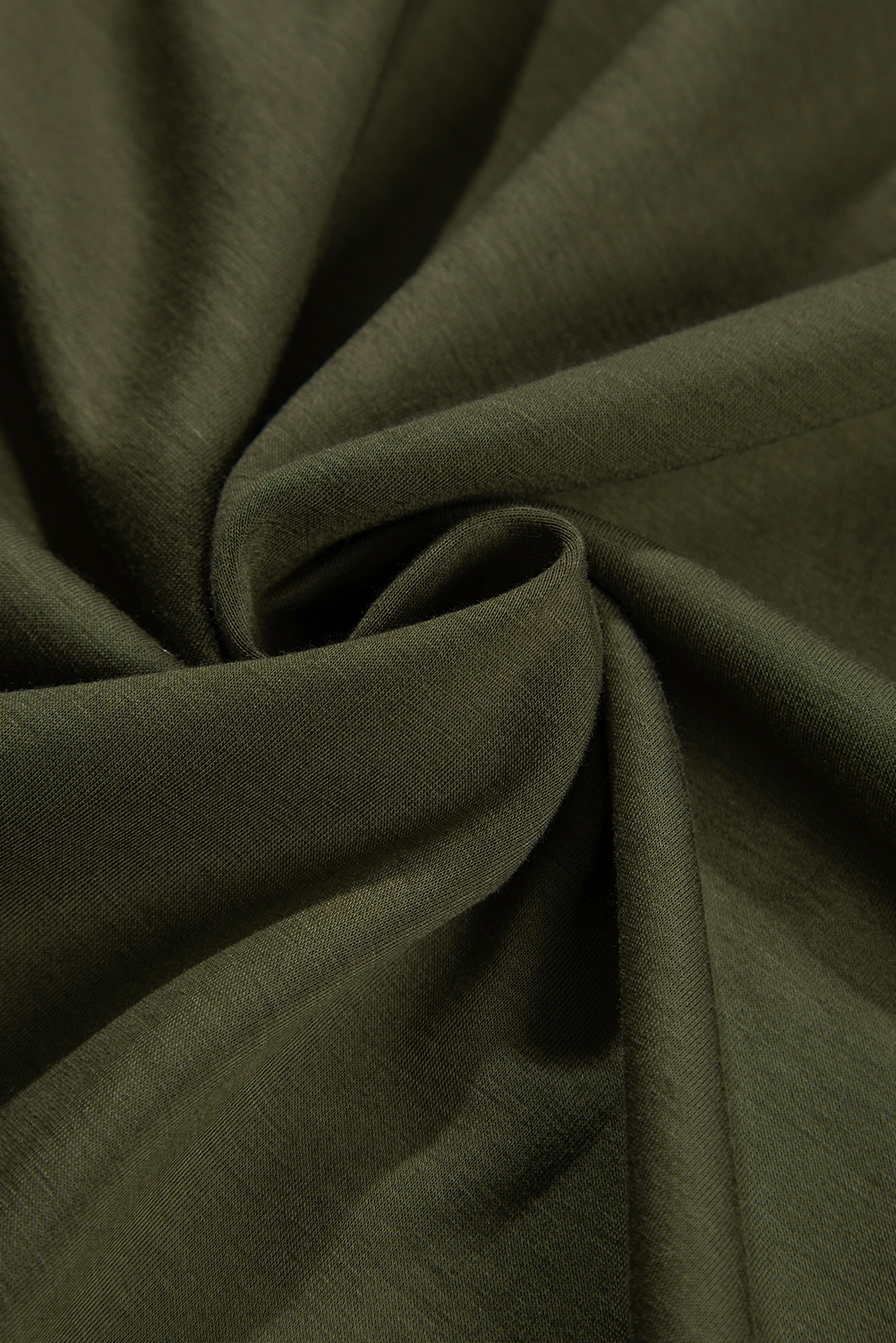 Soft Viscose High Waist Dress, Womens Autumn Midi - Detail View 9