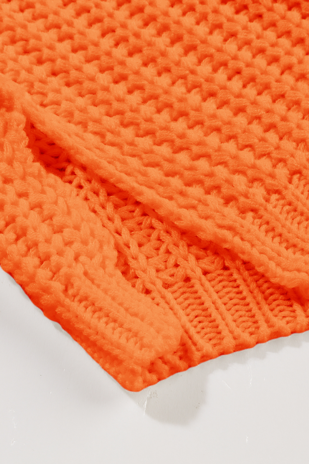 Casual Ribbed Knit Sweater, Women's Fall Slouchy Pullover - Detail View 9