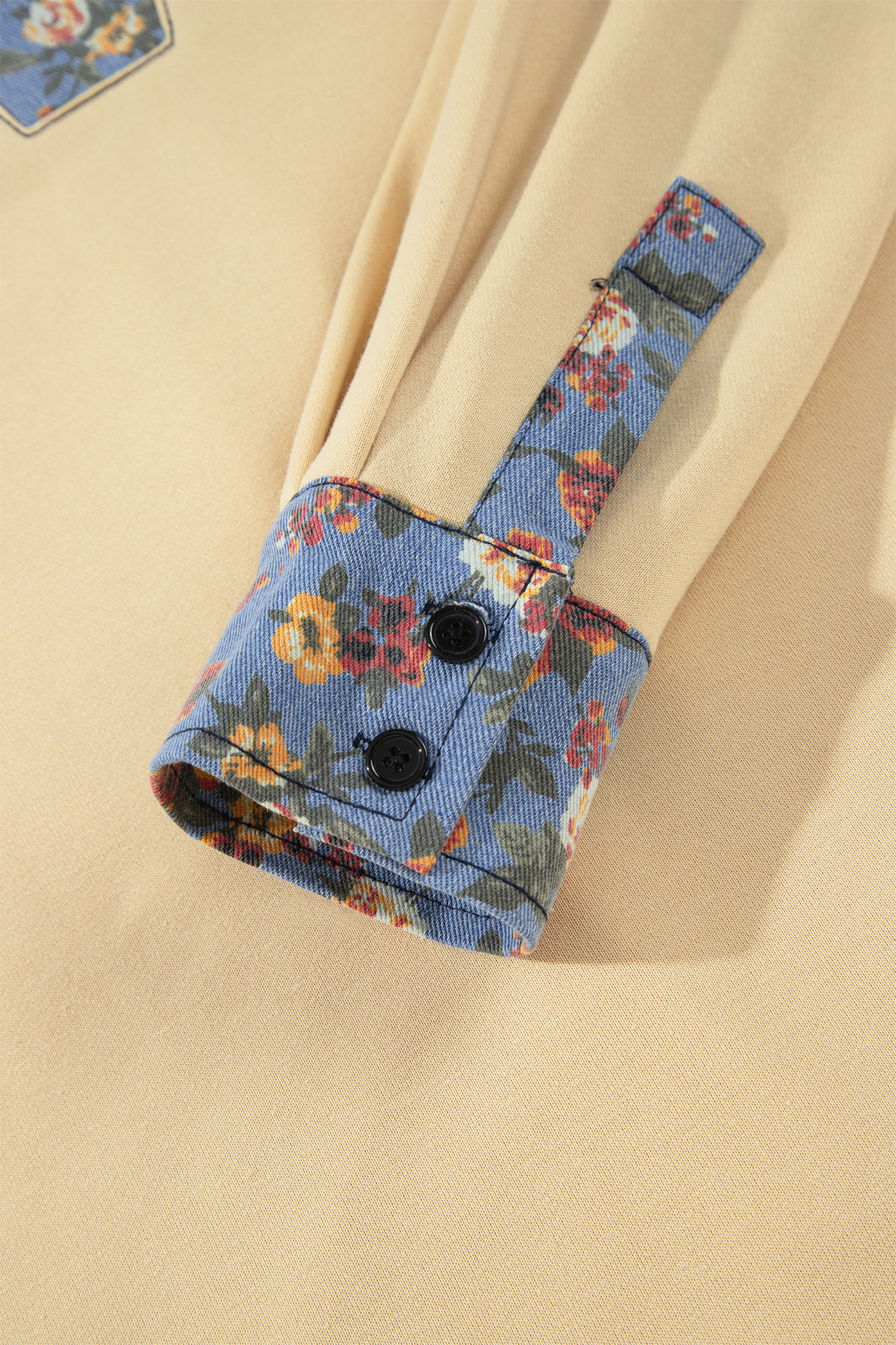 Women's Long Sleeve Shift Top, Casual Fall Floral Blouse - Detail View 9
