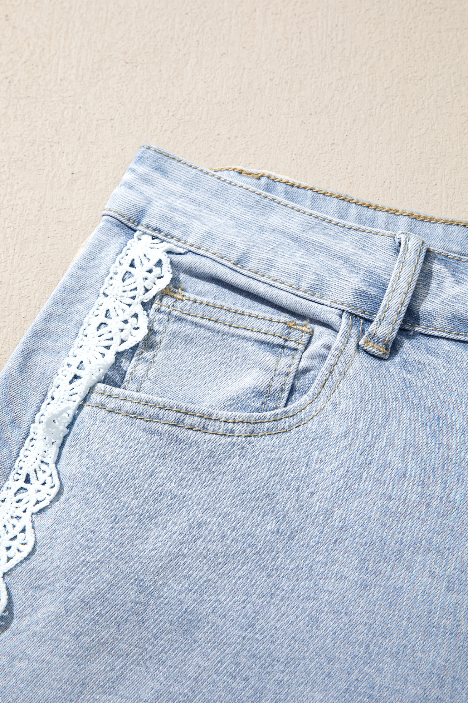 Stretch Cotton Denim Jeans, Comfortable Women Pants - Detail View 9