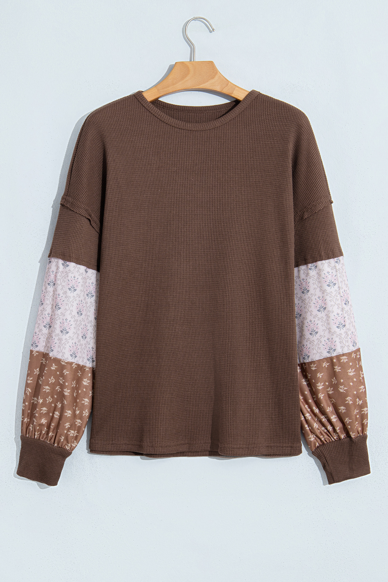 Floral Colorblock Pullover, Women's Fall Tunic - Detail View 5