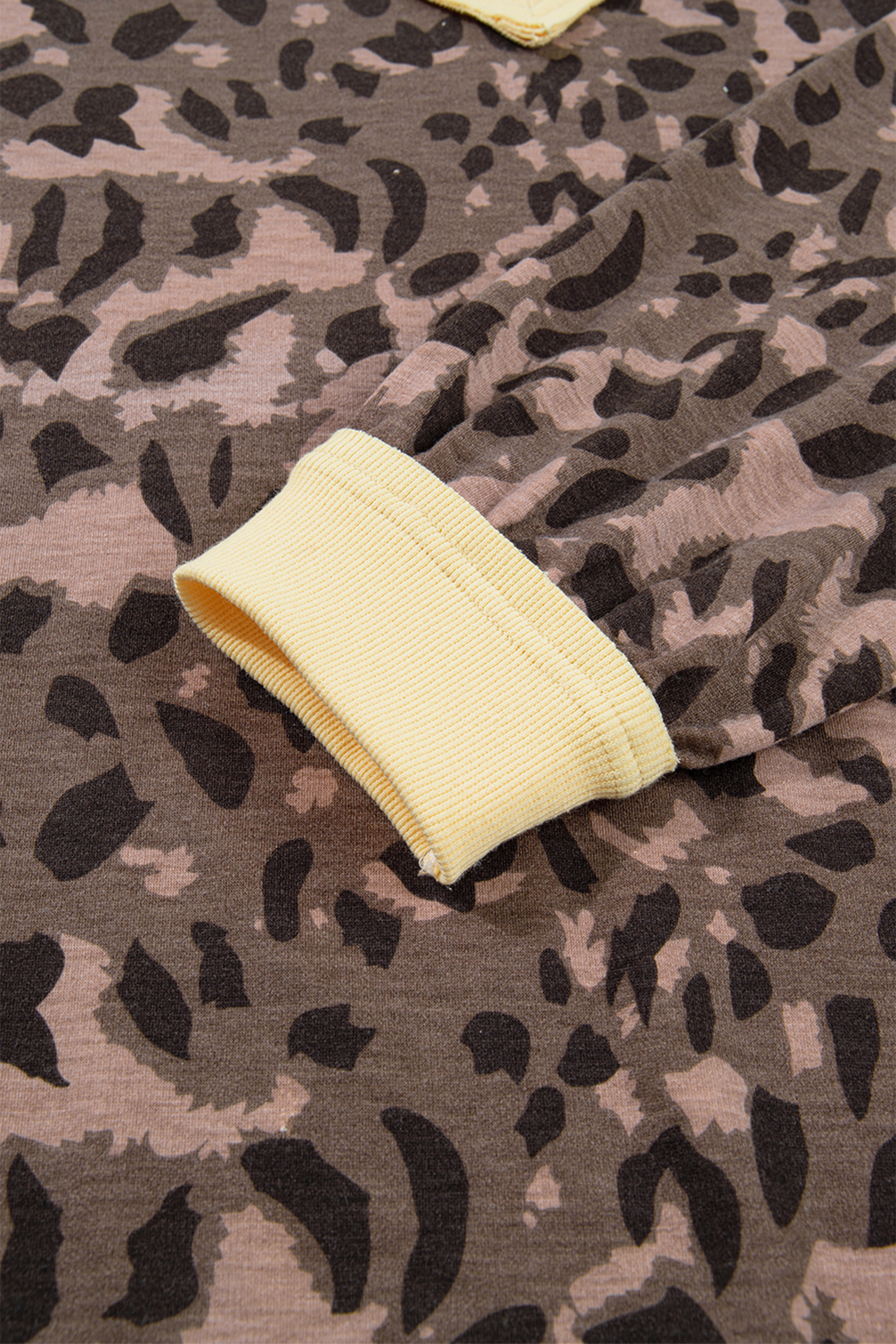 Two Piece Leopard Lounge Set, Comfortable Long Sleeve Fall Wear - Detail View 9