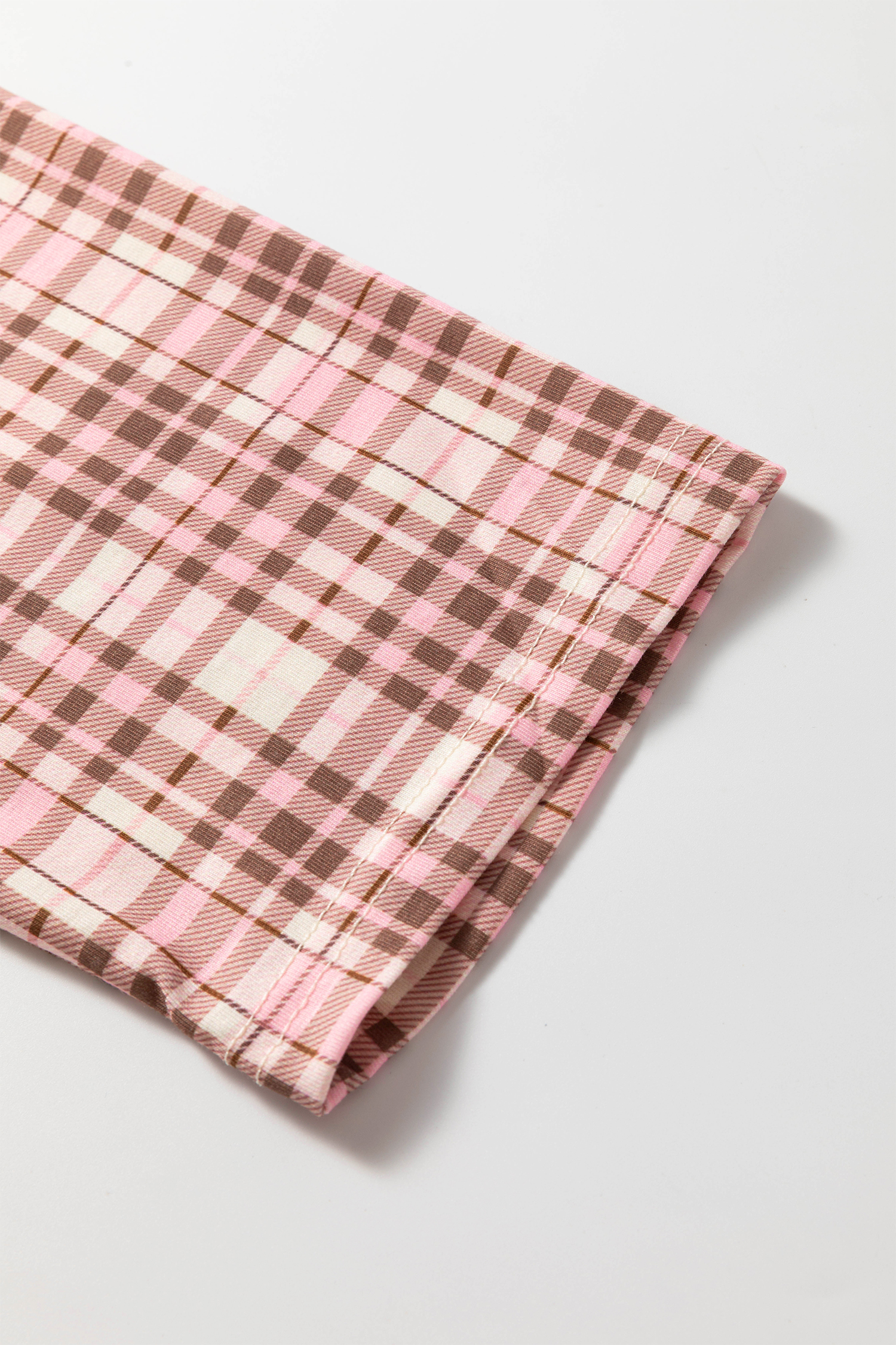 Women's Plaid Lounge Set, Casual Long Sleeve PJs - Detail View 7