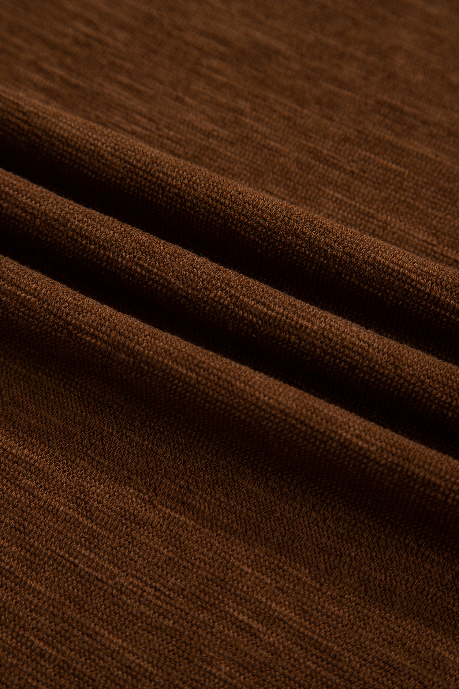 Cozy Chestnut Matching Set, Women's Elastic Waist Shorts Set - Detail View 12