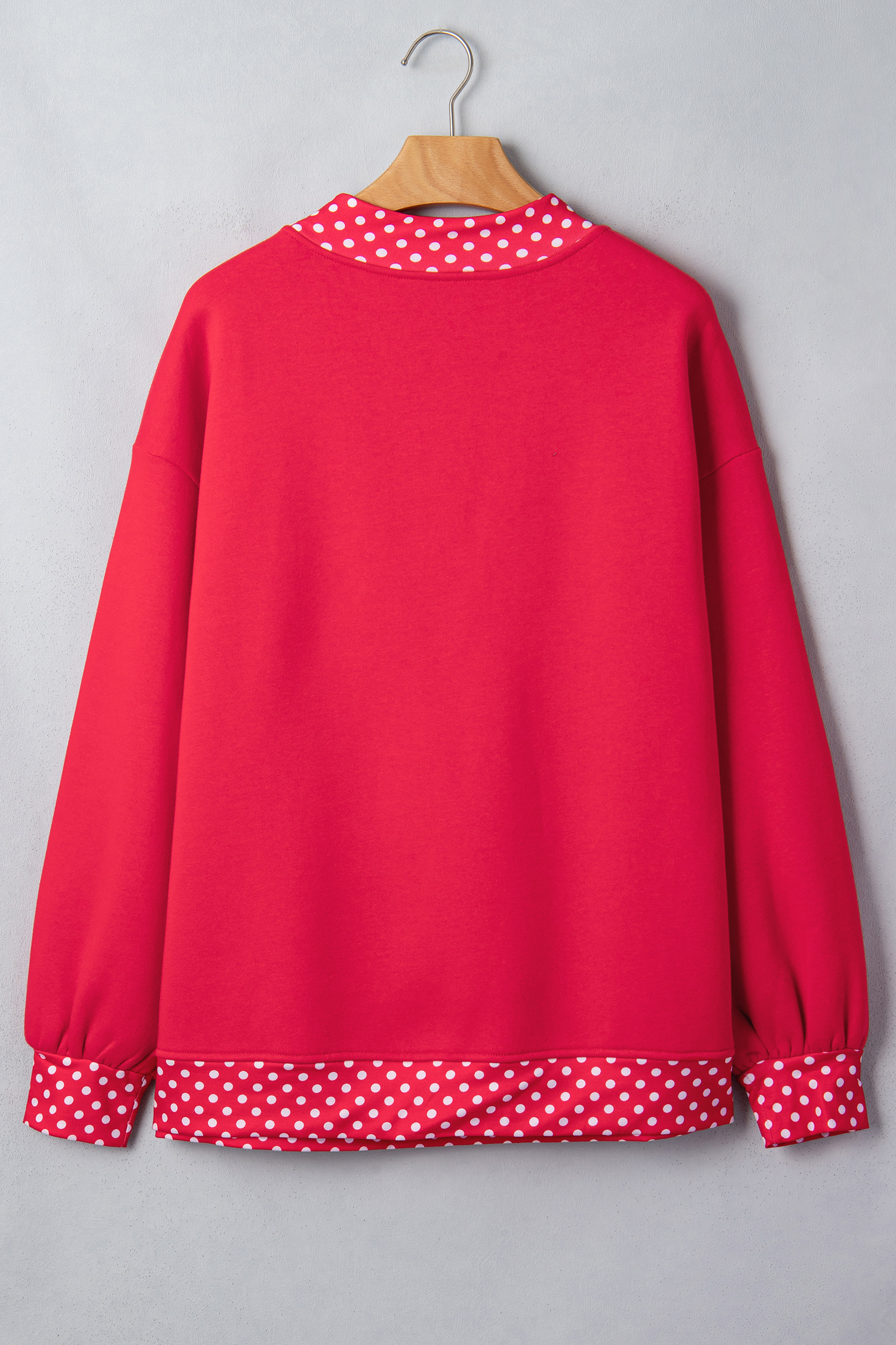 Mock Neck Long Sleeve Sweatshirt, Comfortable Daily Apparel - Detail View 3