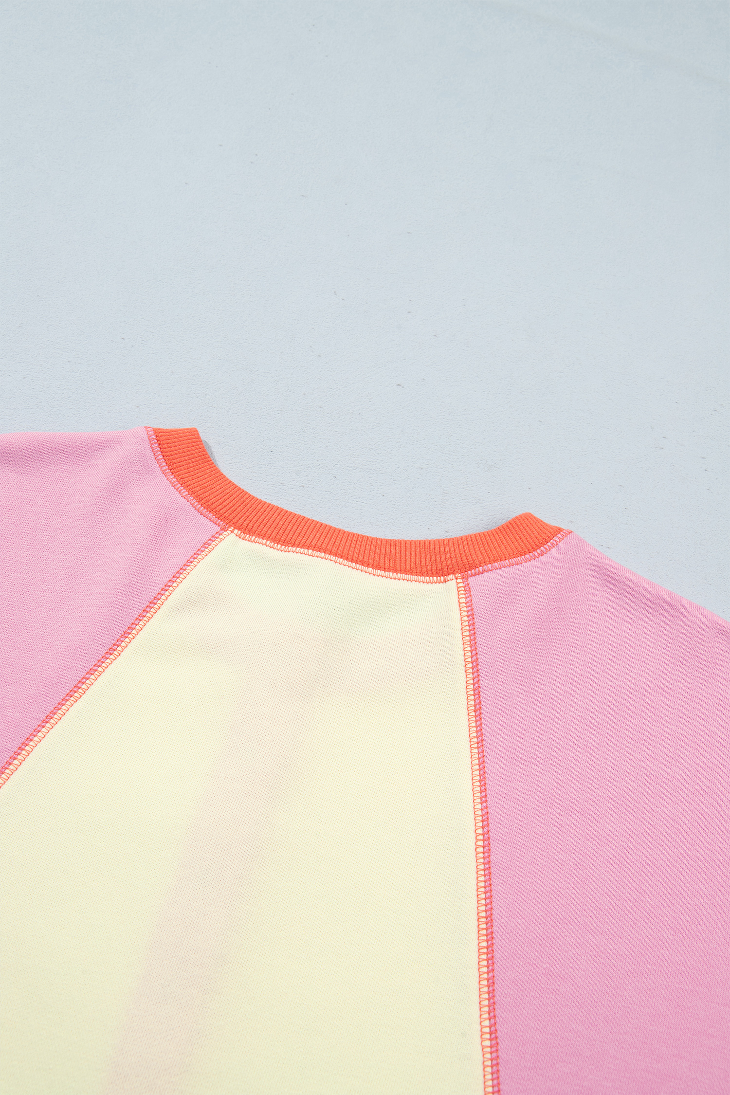 Soft Women's Long Sleeve Sweatshirt, Button Round Neck Top - Detail View 9