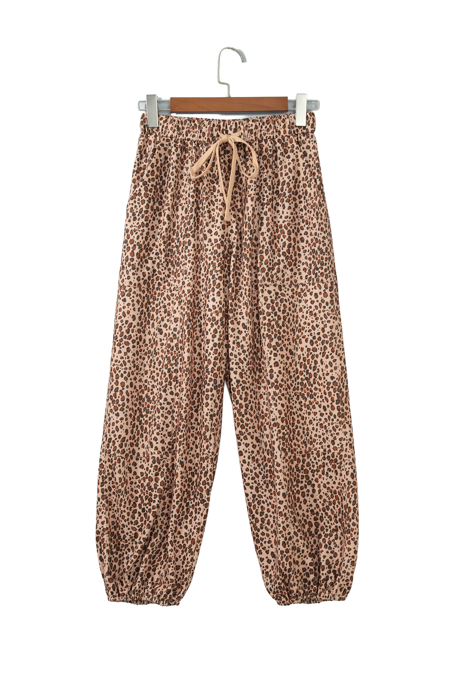 Leopard Print Lounge Pants, Comfortable Elastic Waist Bottoms - Detail View 5