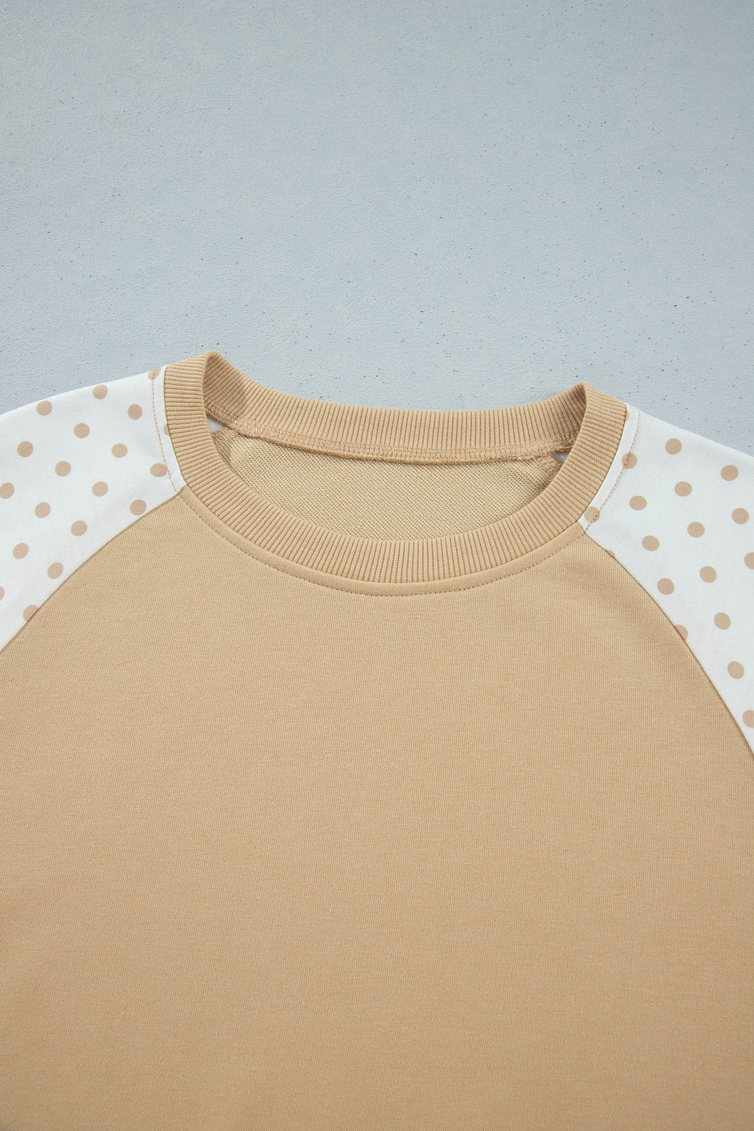 Women's Polka Dot Lounge Set, Colorblock Two Piece Outfit - Detail View 7