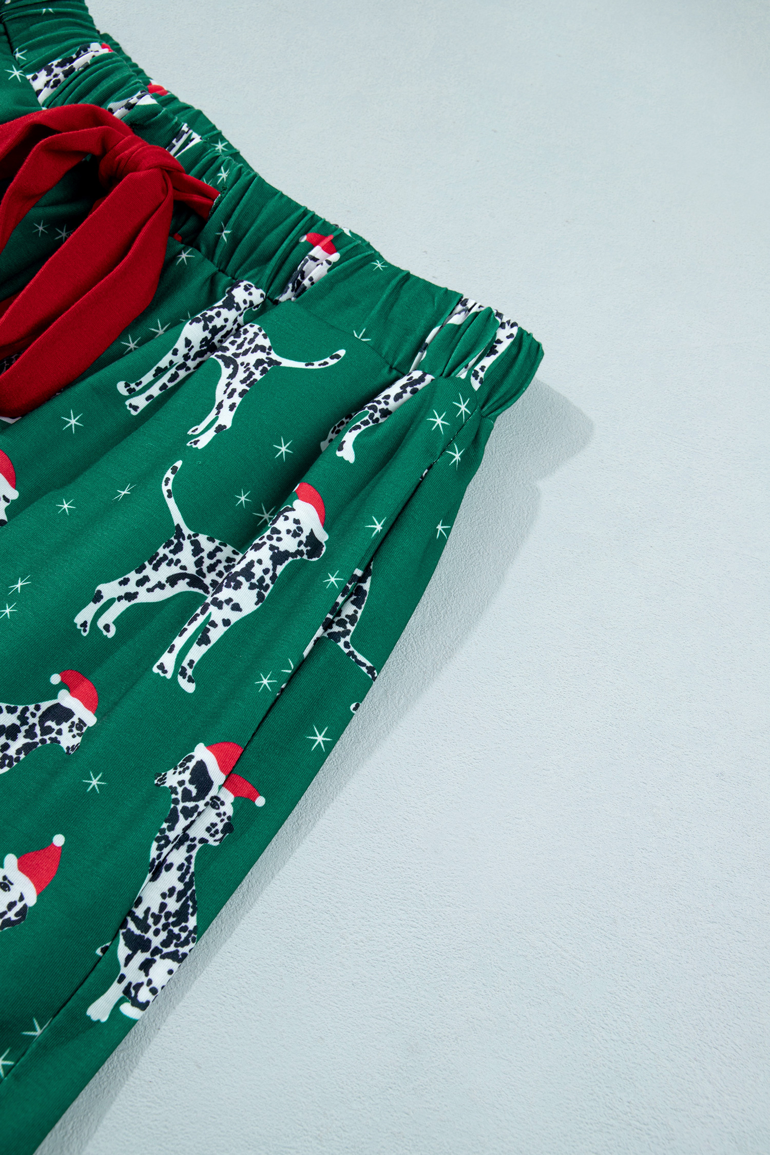 Women's Christmas Dog Pajama Set, Long Sleeve Lounge PJ - Detail View 13