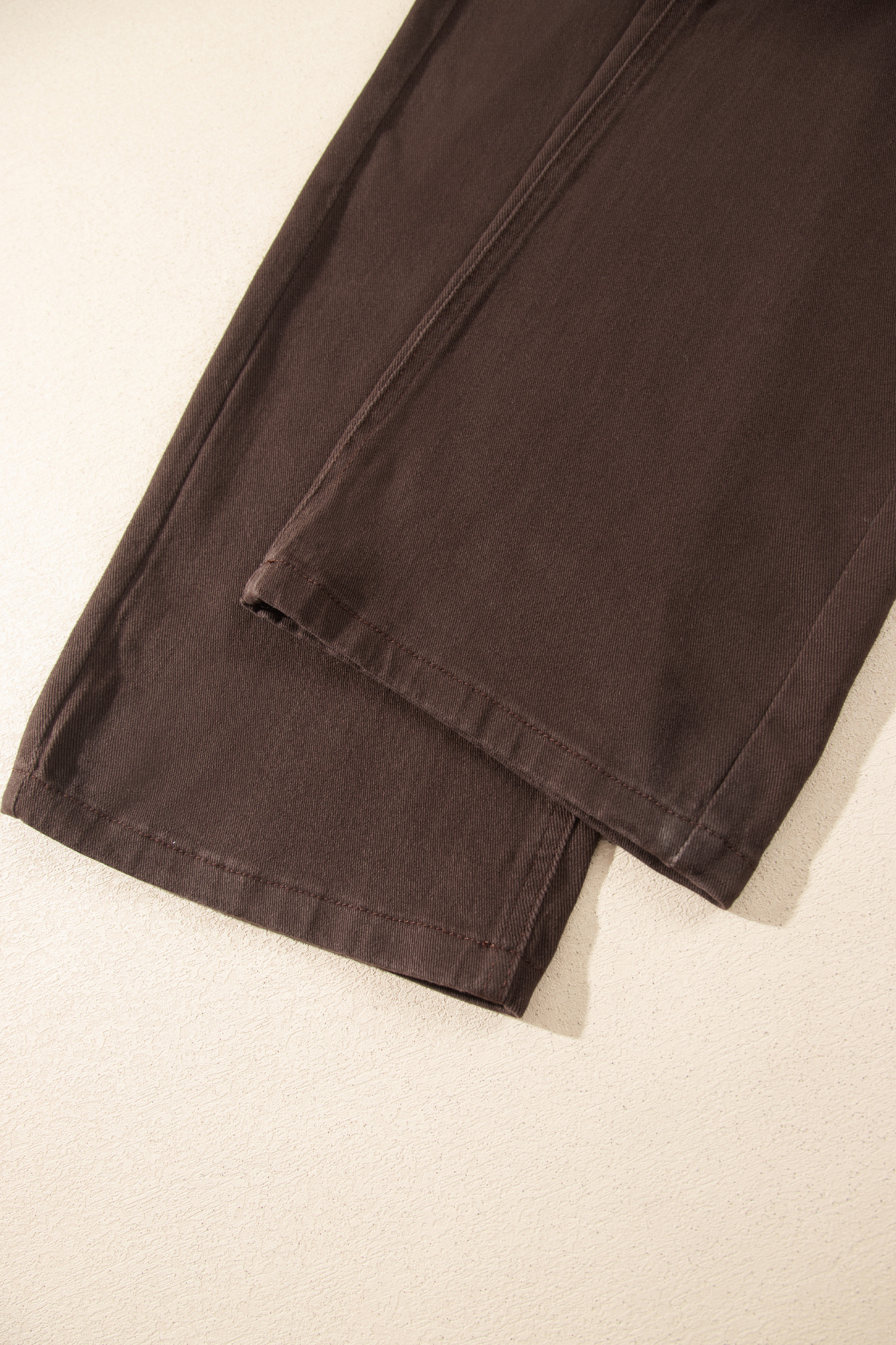 Women's Stretch Cotton Jeans, Coffee Brown Western Pants - Detail View 12