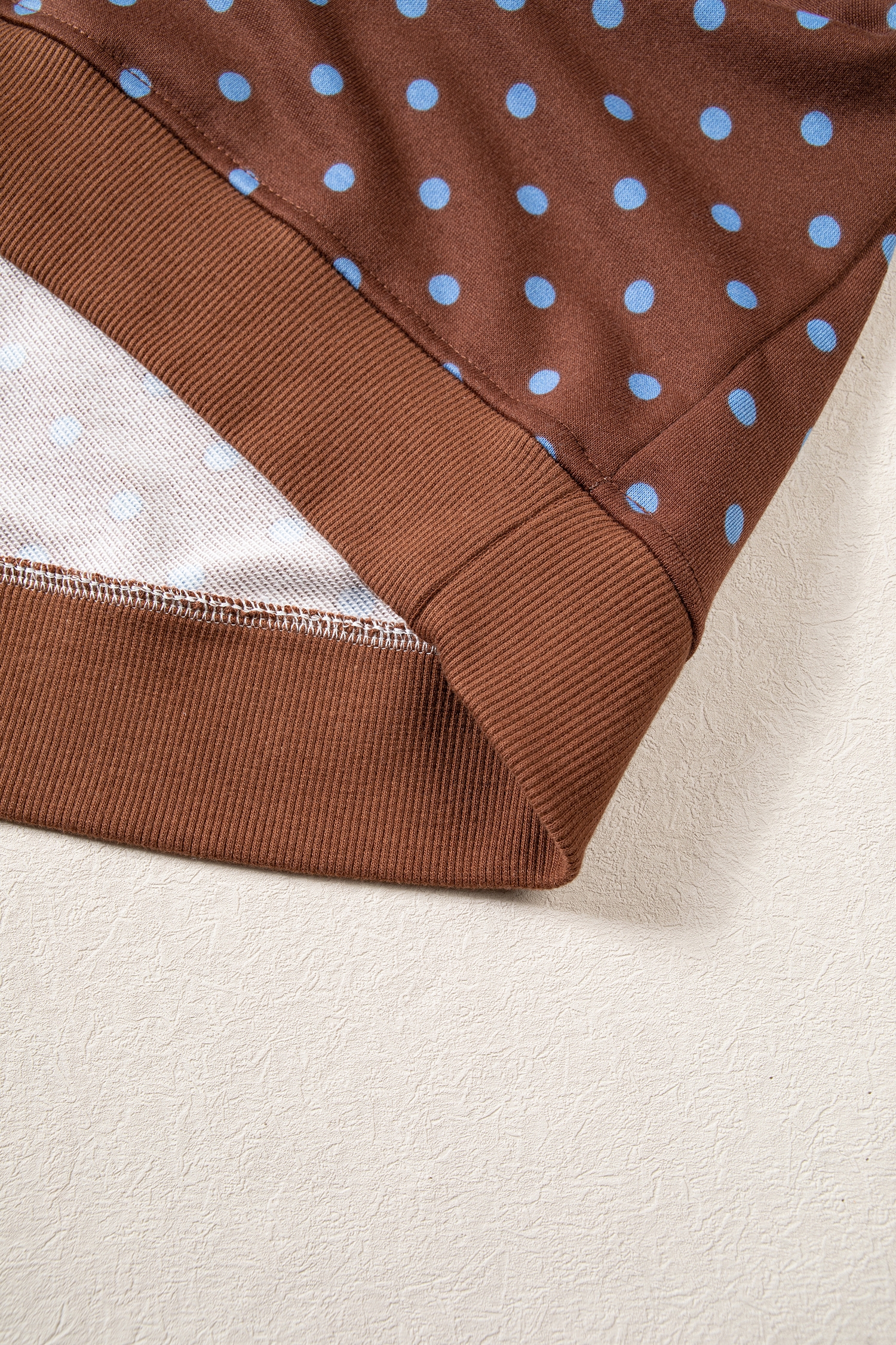 Cozy Drawstring Pant Set, Women's Fall Polka Dot Lounge - Detail View 9