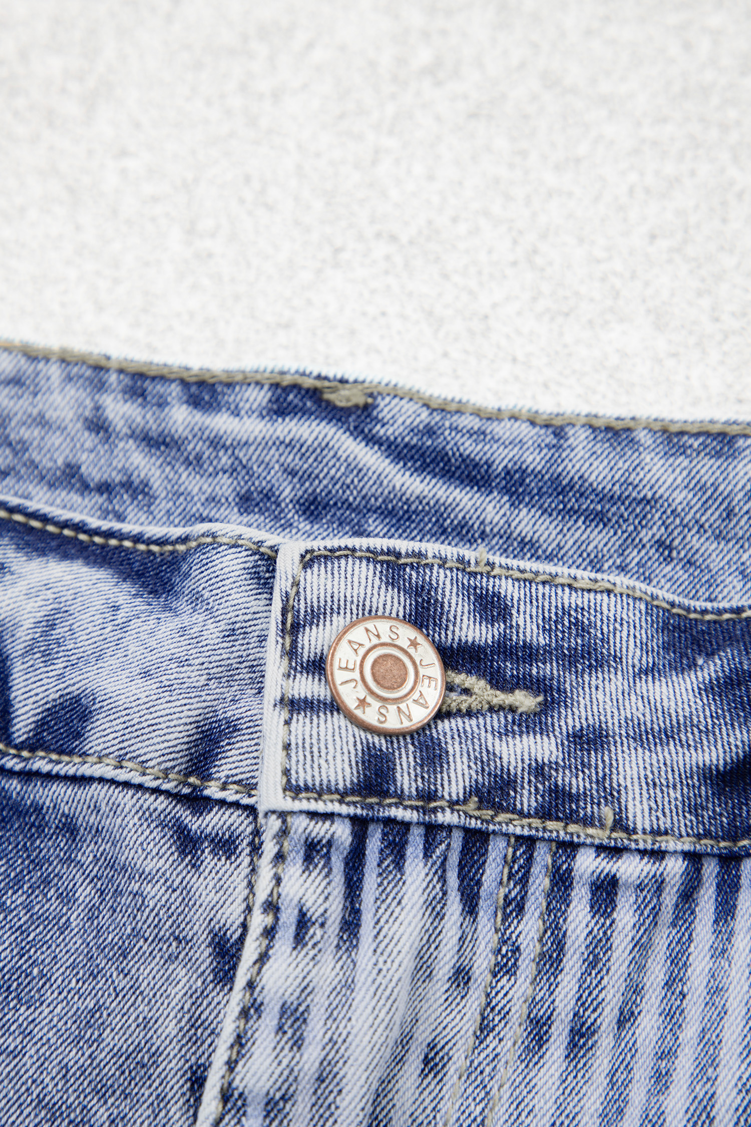 Boho High Waist Denim Shorts, Patchwork Print Summer Apparel - Detail View 12