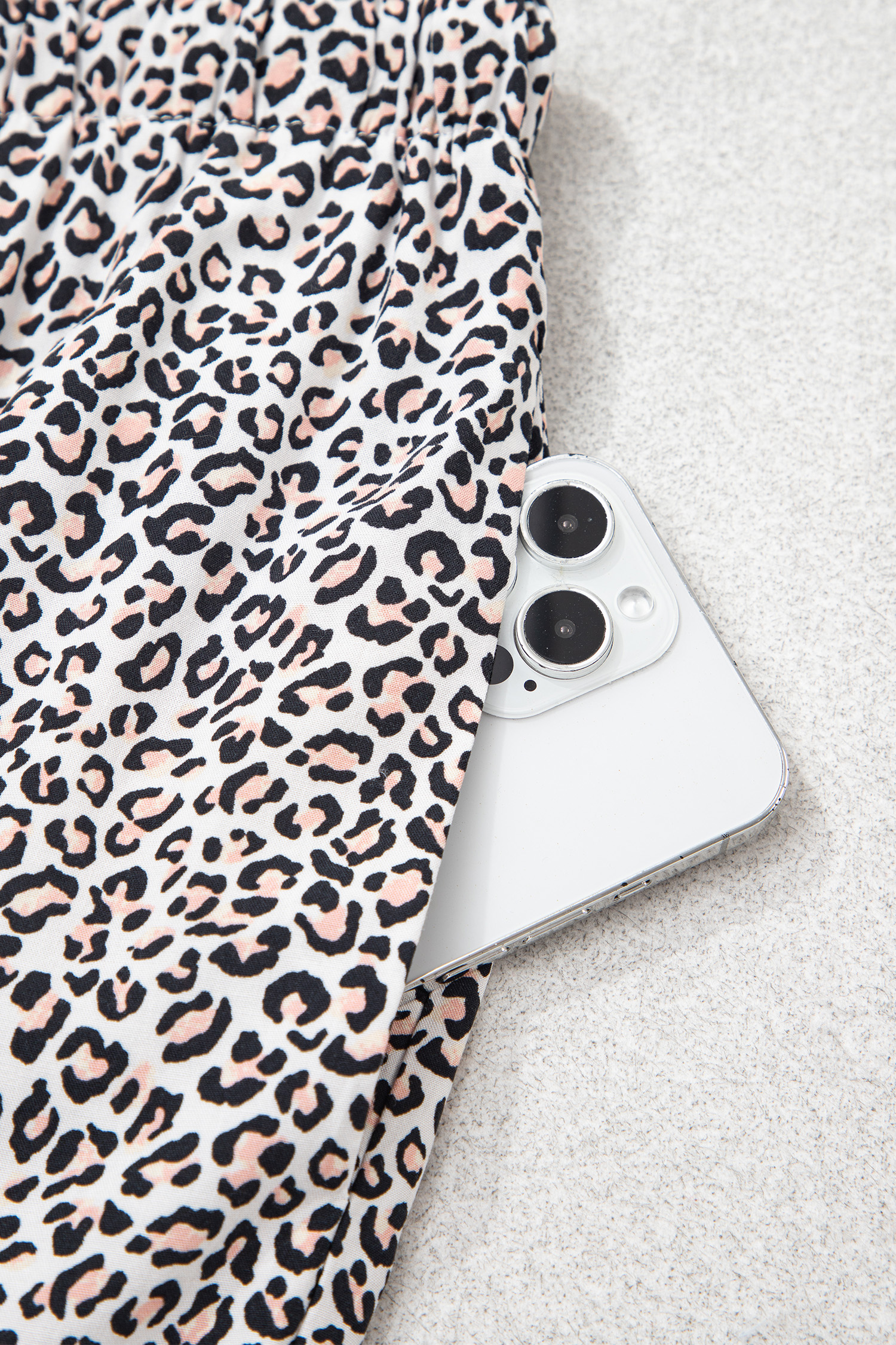 Leopard Print Two Piece Set, Casual Long Sleeve Home Wear - Detail View 14