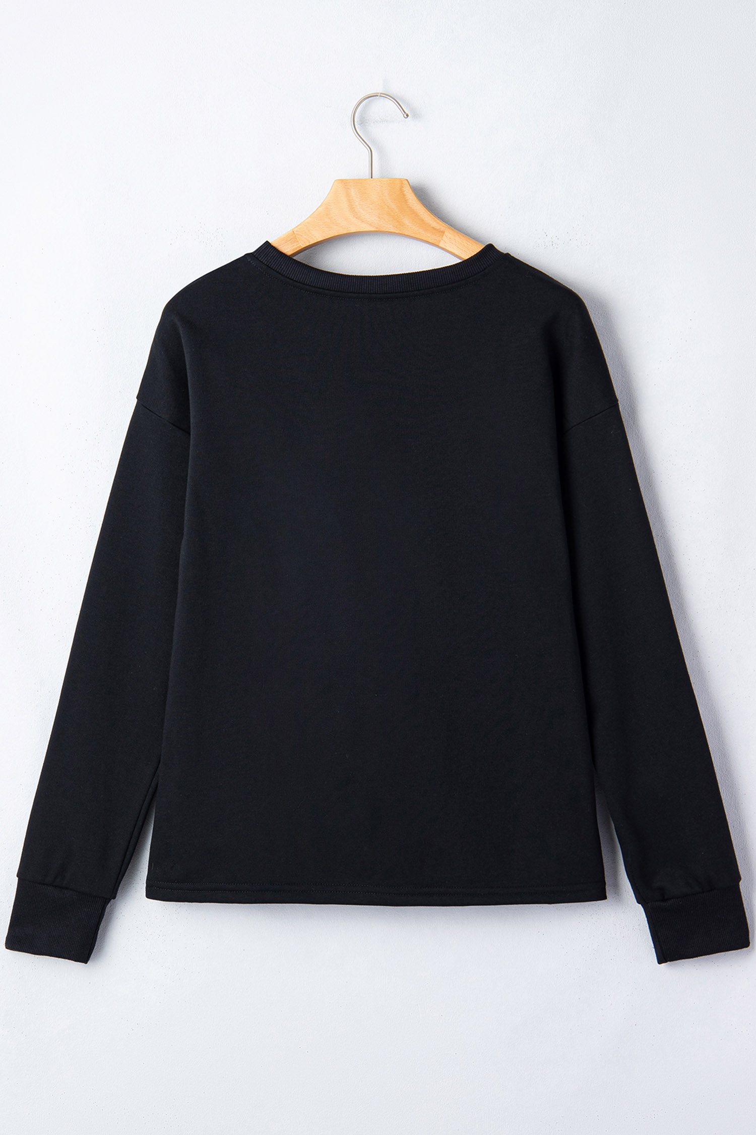 Women's Glitter Ghost Graphic Tee, Fall Long Sleeve Shirt - Detail View 5