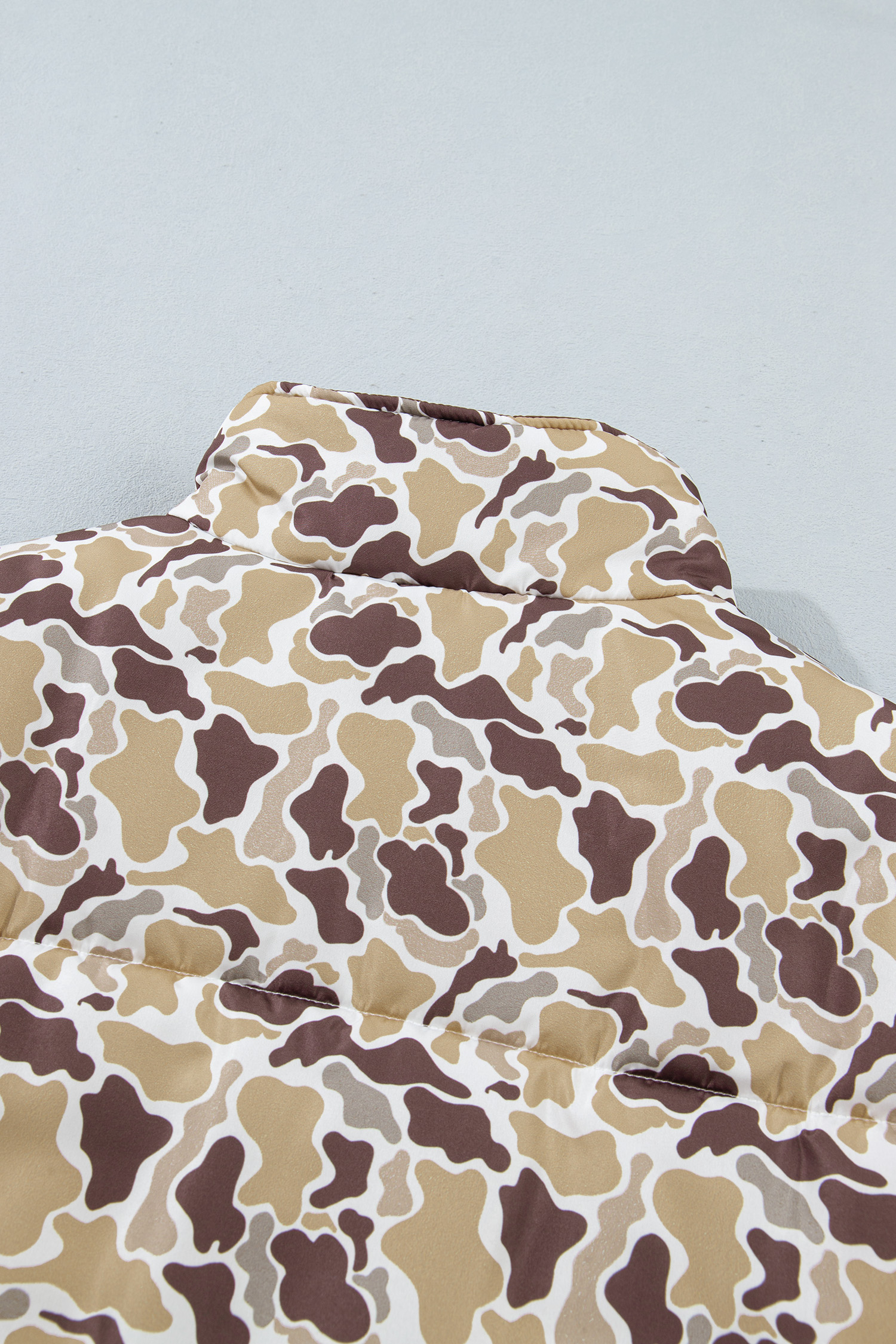 Women's Camo Puffer Coat, Casual Daily Winter Jacket - Detail View 16