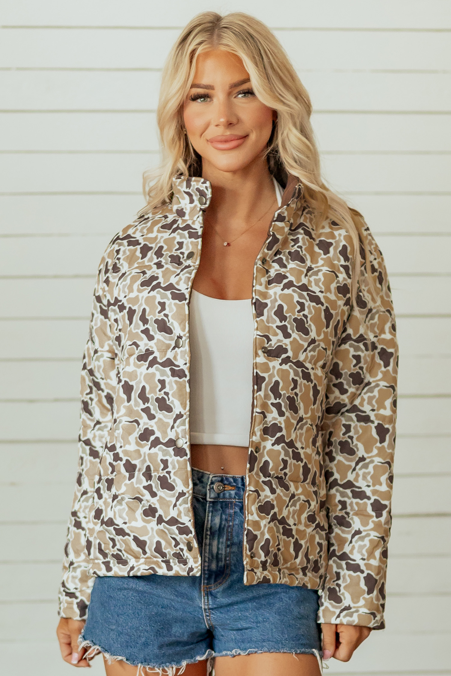 Women's Quilted Puffer Coat, Warm Polyester Outerwear - Detail View 6