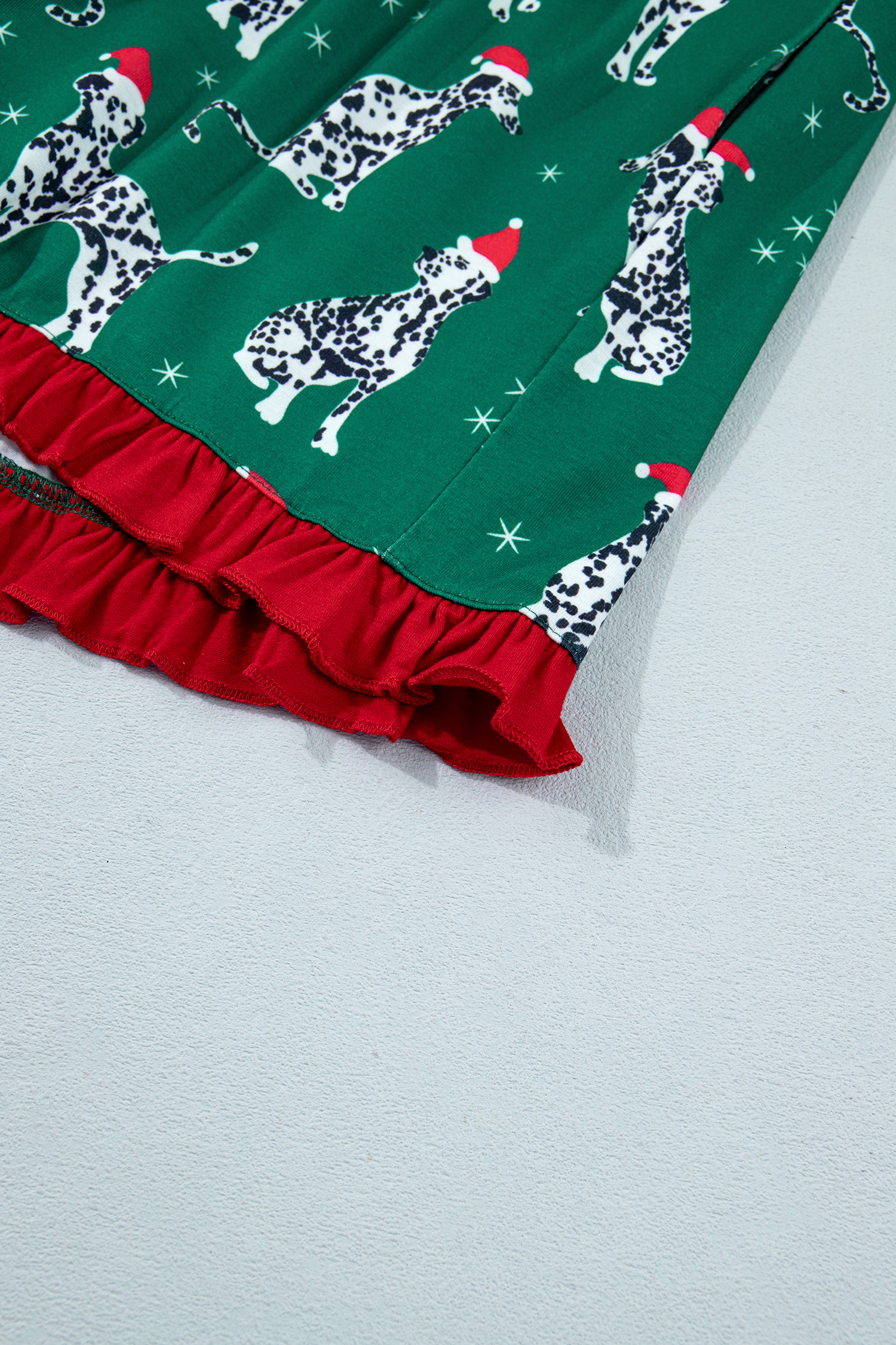 Holiday Dog Print PJ Set, Women's Long Sleeve Loungewear - Detail View 11