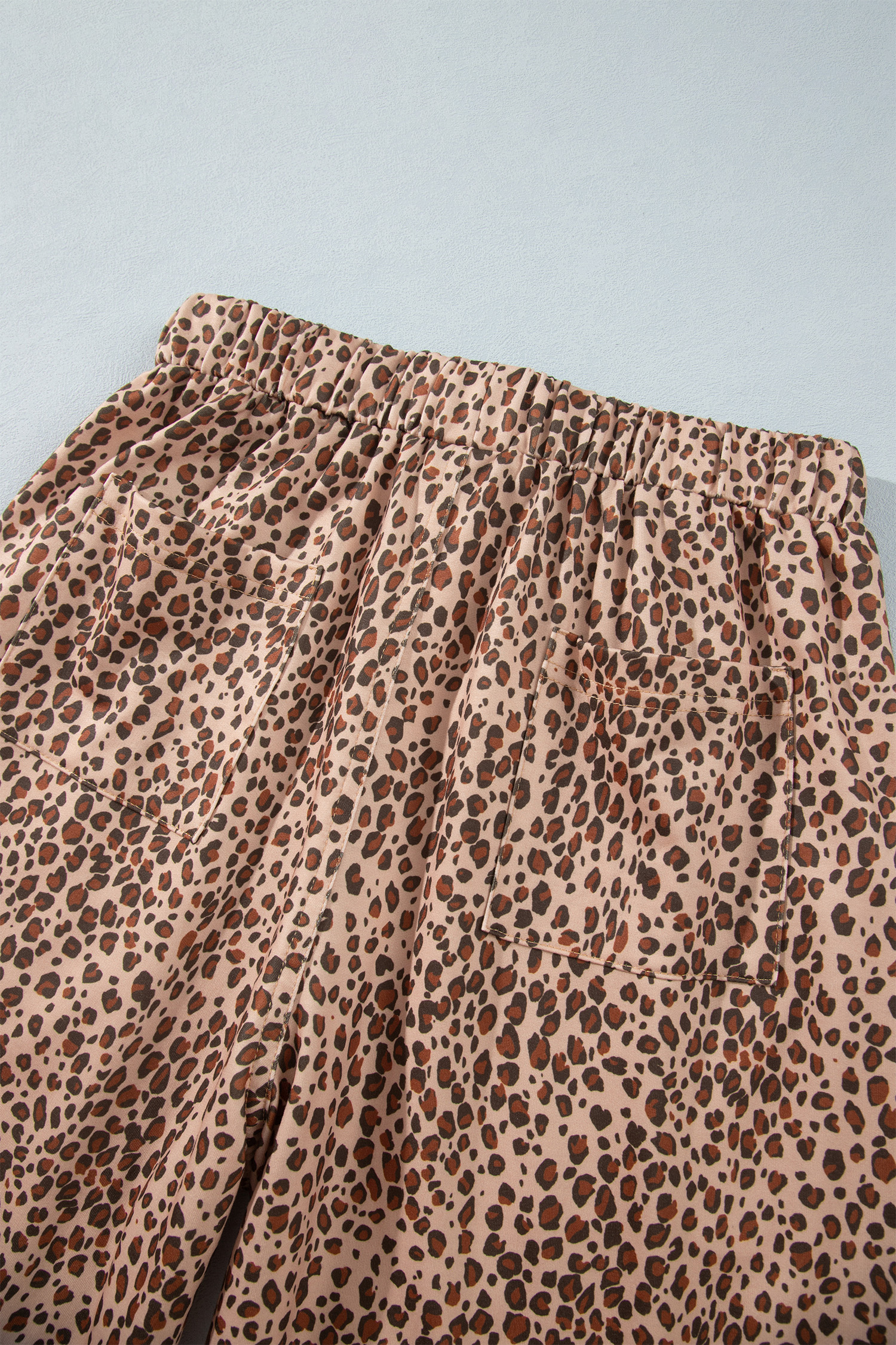 Leopard Print Lounge Pants, Comfortable Elastic Waist Bottoms - Detail View 8