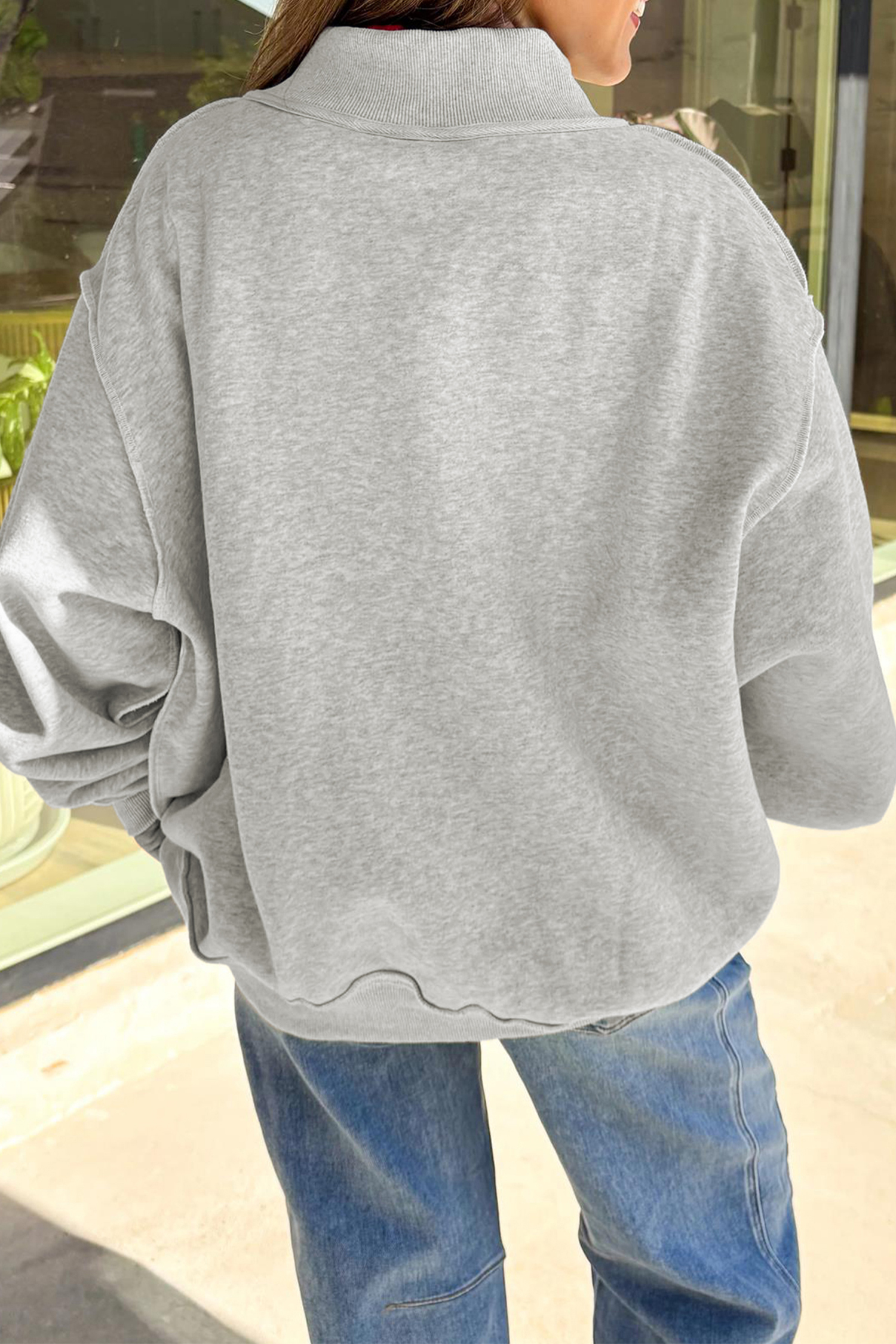 Women's WWJD Graphic Sweatshirt, Faith Print Autumn Top - Detail View 2