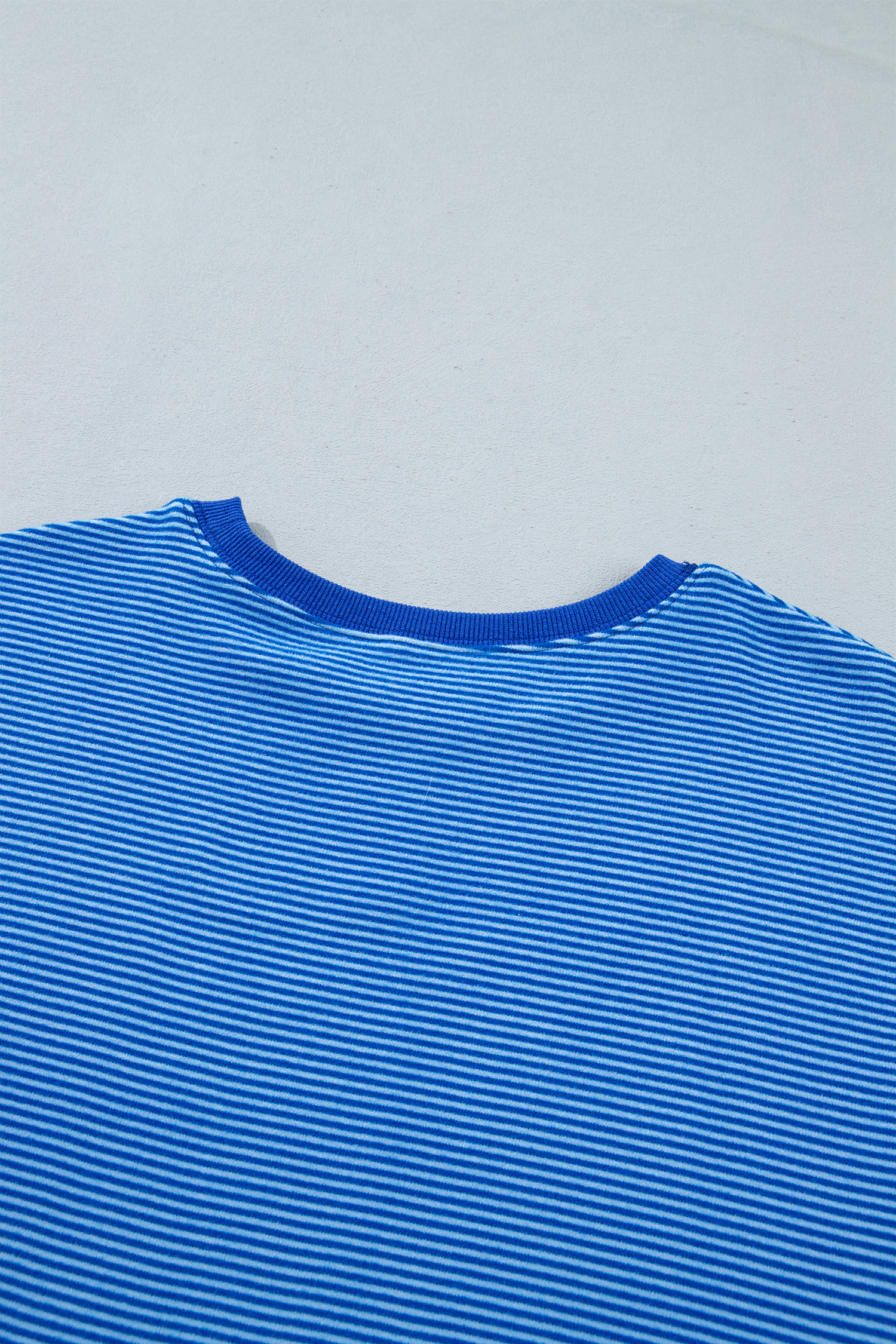 Women's Round Neck Pullover, Soft Stripe Daily Autumn Wear - Detail View 12