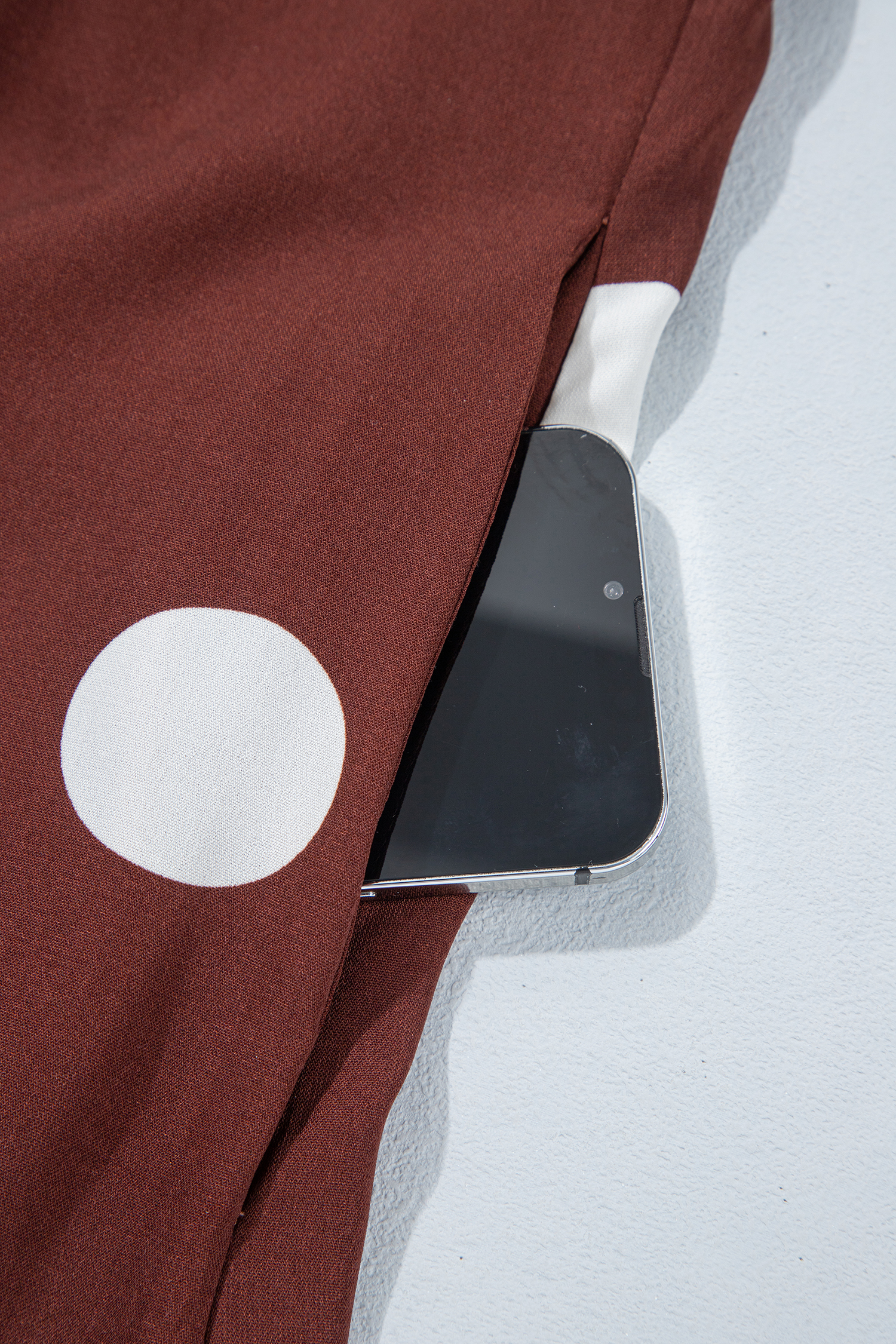 Chic Brown Polka Dot Dress, Ruffled Hem Long Maxi - Detail View 9