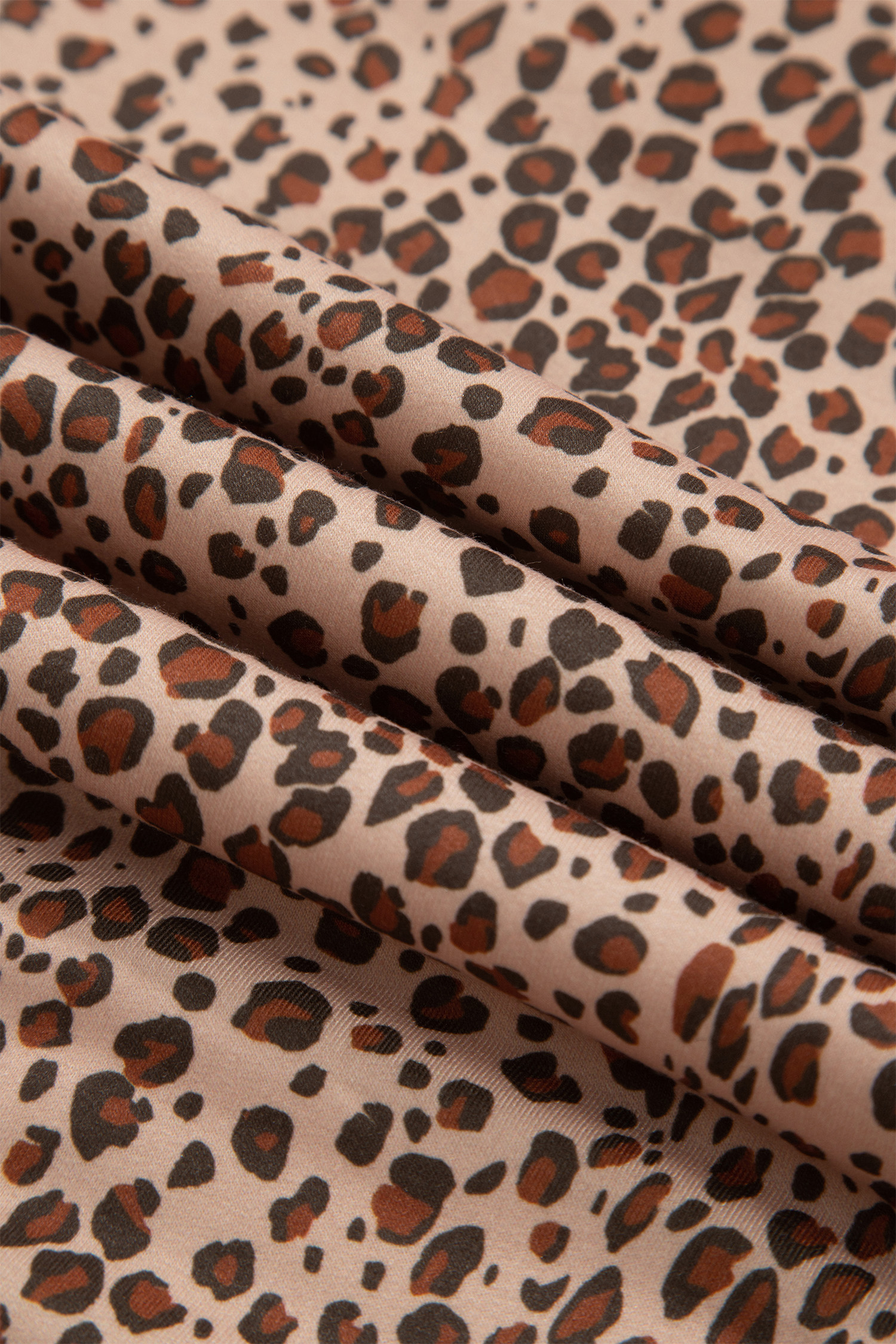 Women's Khaki Animal Print Pants, Relaxed Daily Drawstring - Detail View 12