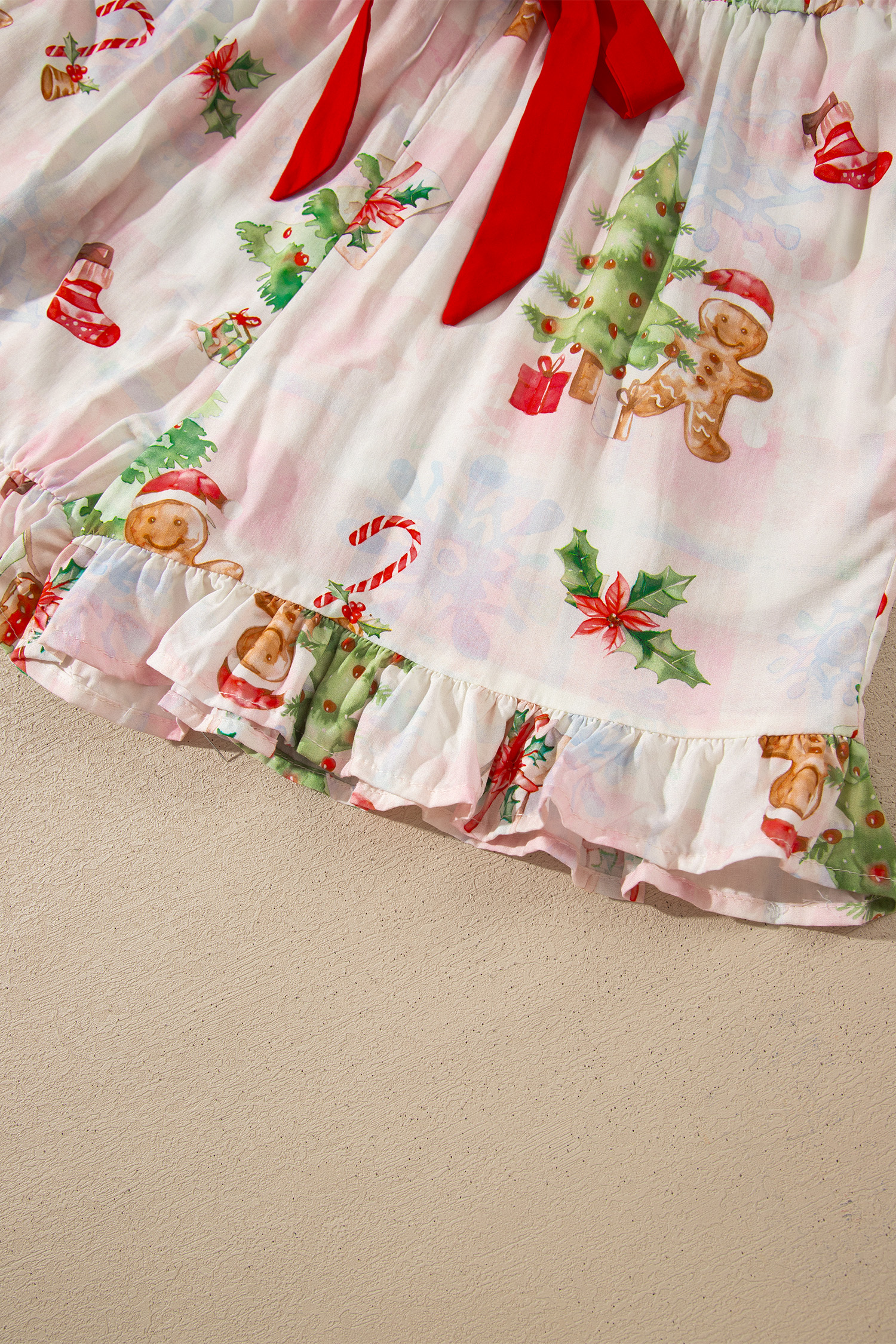 Women's Christmas Pajama Set, Soft Viscose Lounge Set - Detail View 7