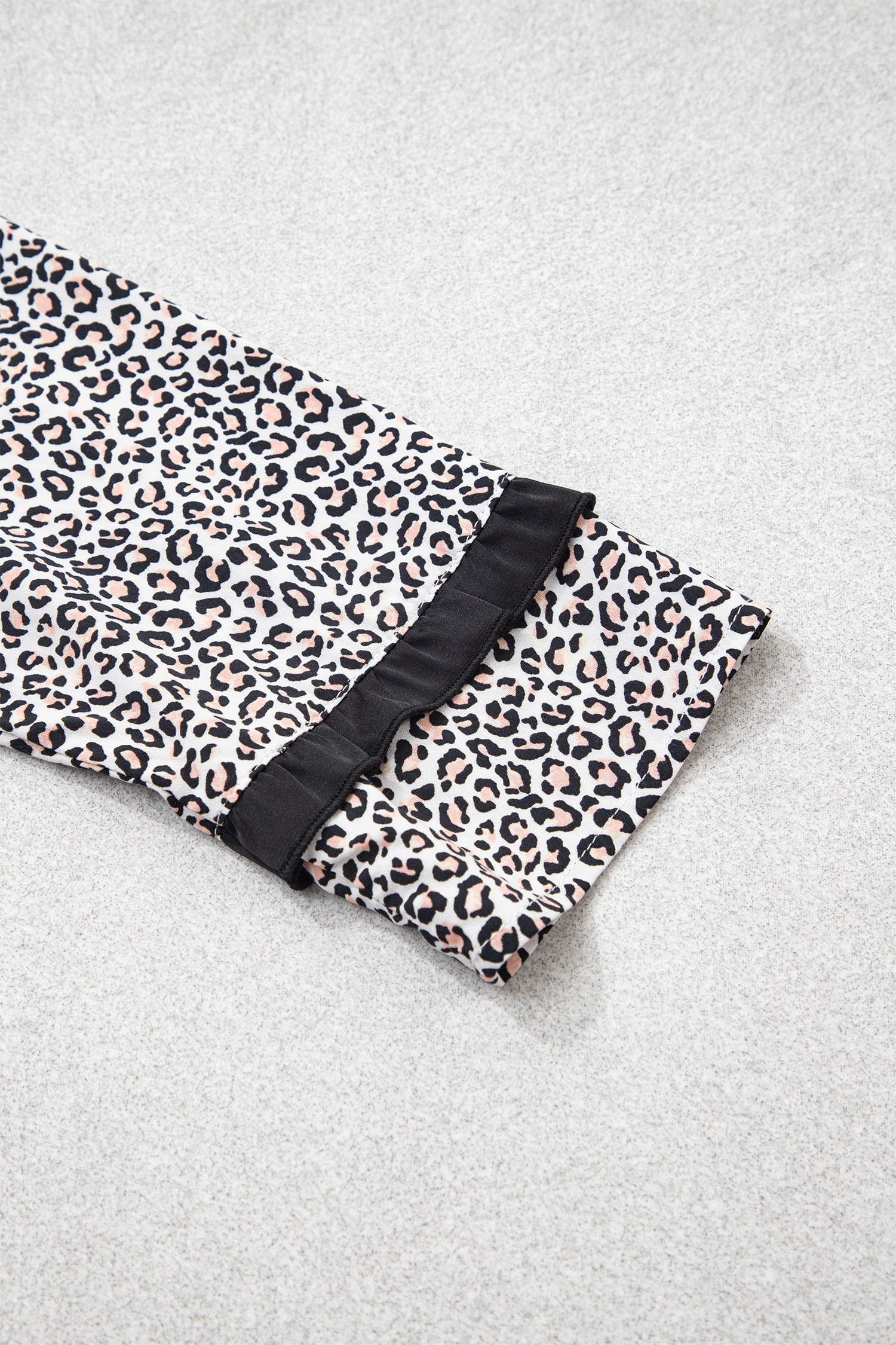 Soft Viscose Pajama Set, Leopard Print Loungewear For Women - Detail View 9