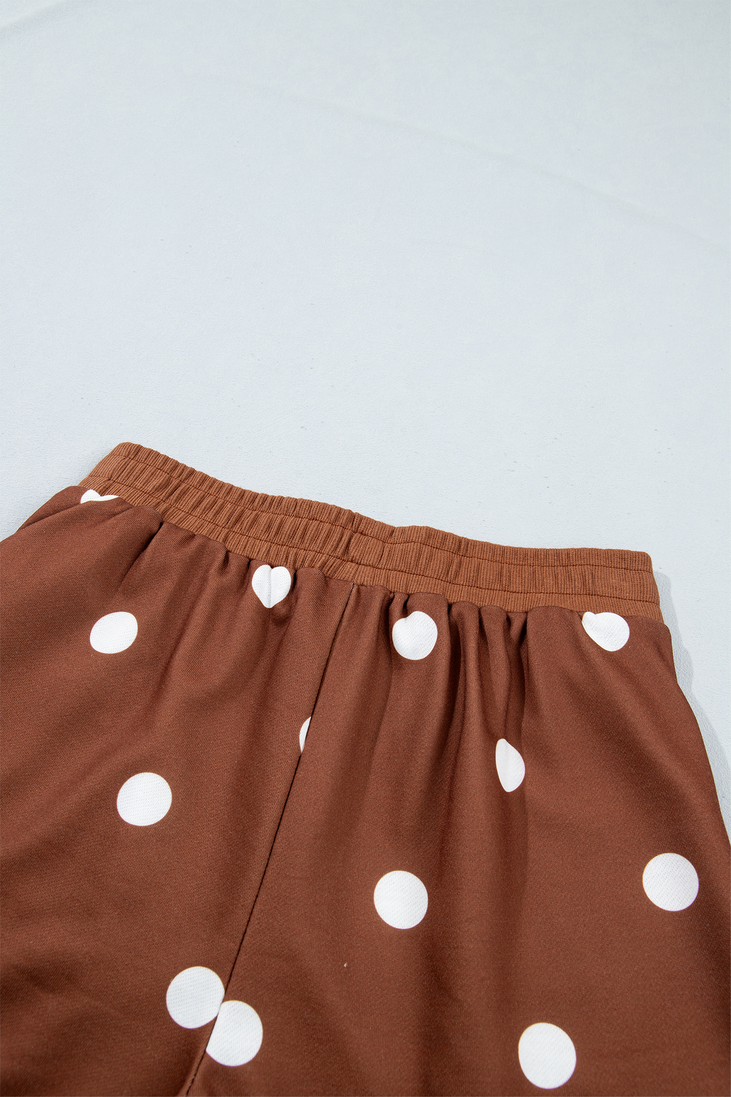 Women's Relaxed Skort Set, Cozy Brown Pullover Outfit - Detail View 15