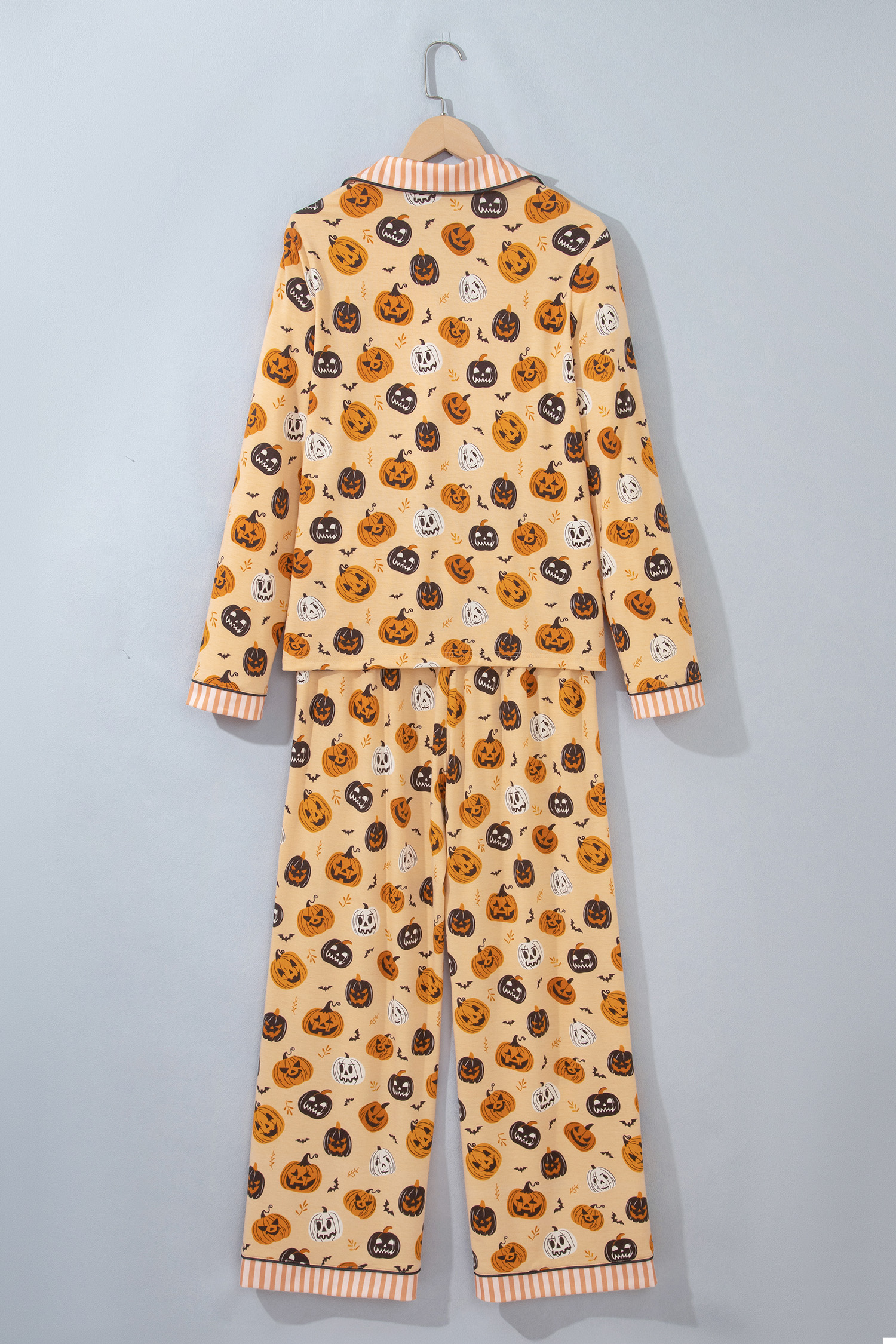 Soft Halloween Two Piece Set, Long Sleeve Fall Pajama Outfit - Detail View 6