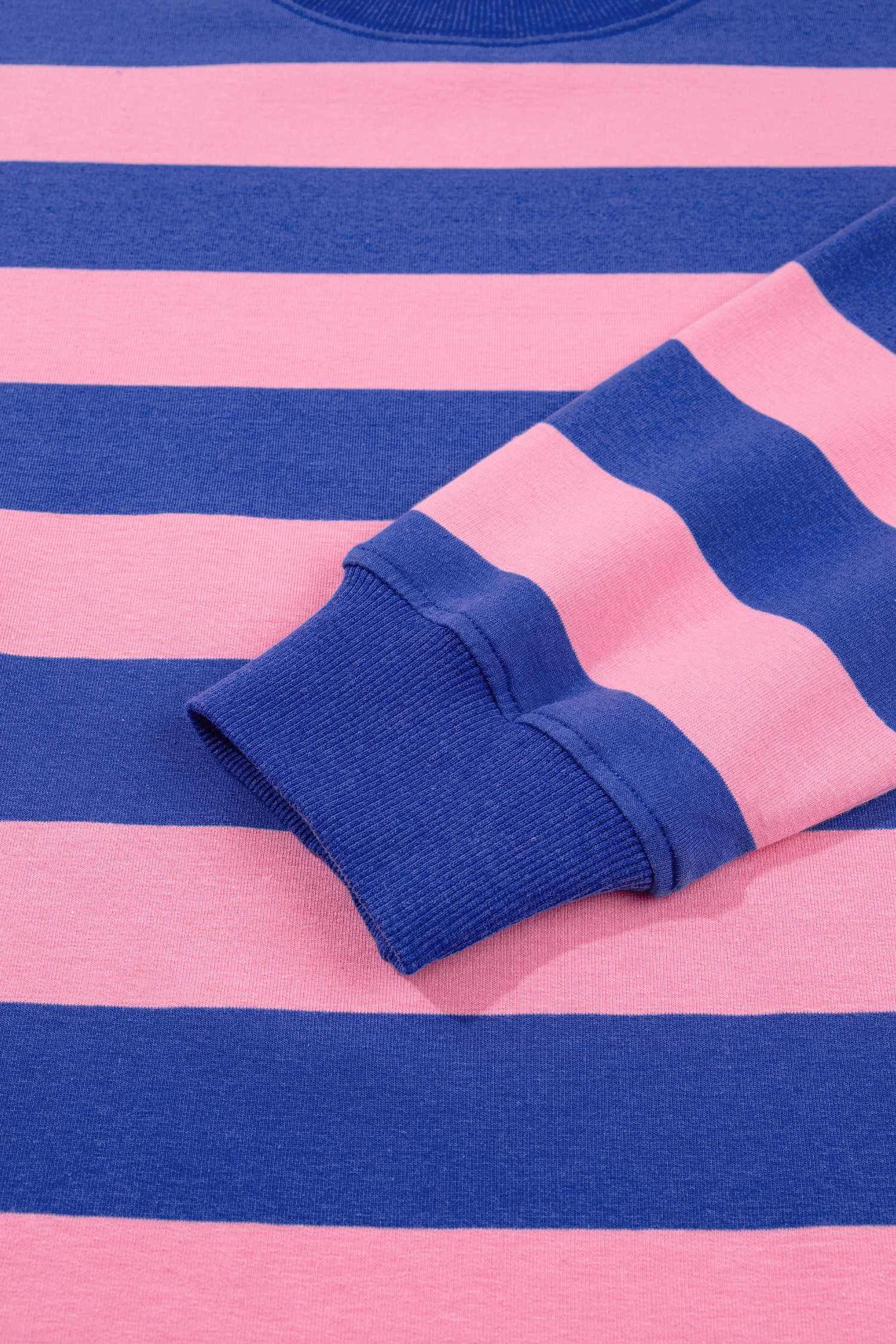 Women's Colorblock Sweatshirt, Striped Stand Neck Top - Detail View 8