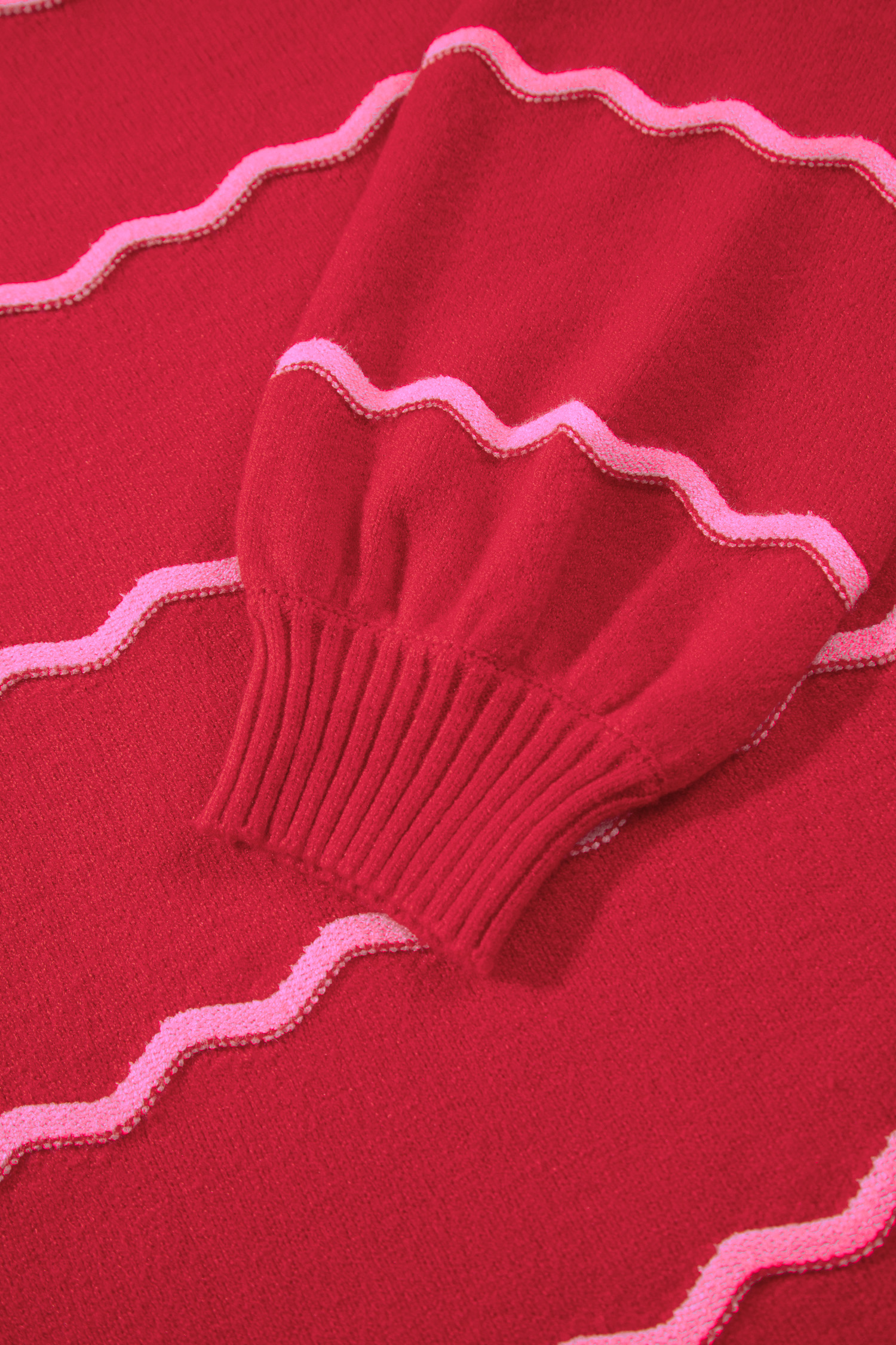 Womens Long Sleeve Knit Top, Casual Striped Pullover - Detail View 9