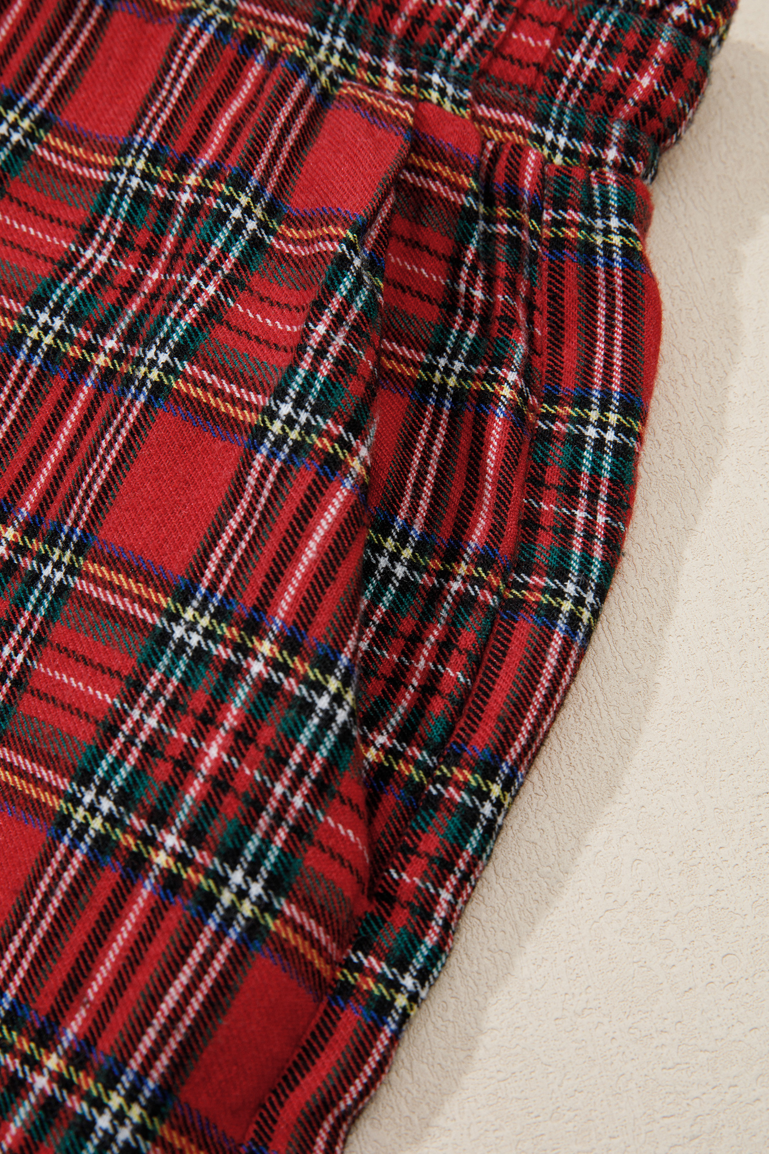 Women's Merry Plaid Lounge Set, Casual Christmas Sweatshirt - Detail View 16