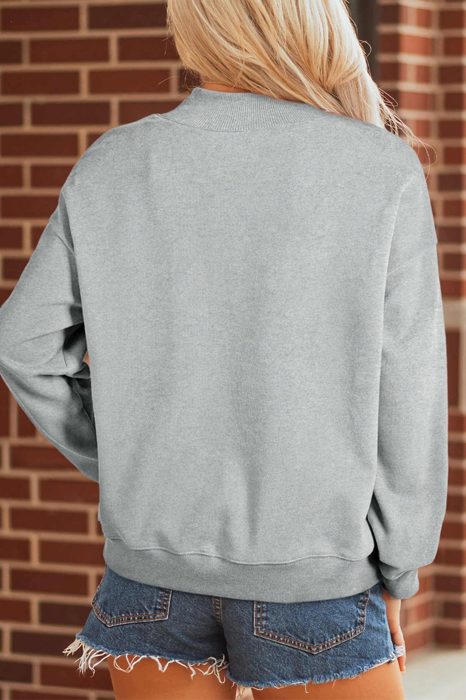 Women's Halloween Sweatshirt, Embroidered Spooky Season - Detail View 8