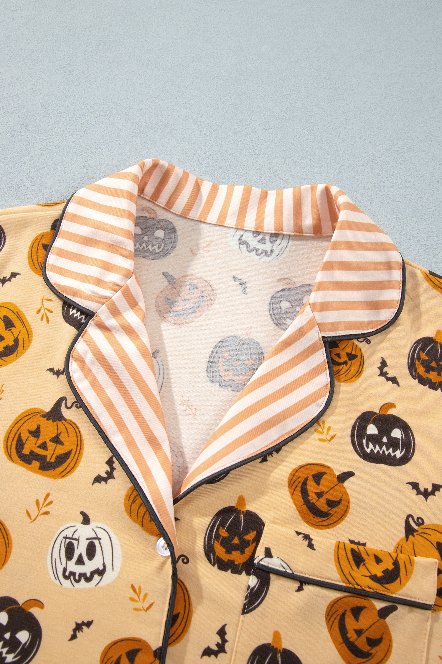 Soft Halloween Two Piece Set, Long Sleeve Fall Pajama Outfit - Detail View 18