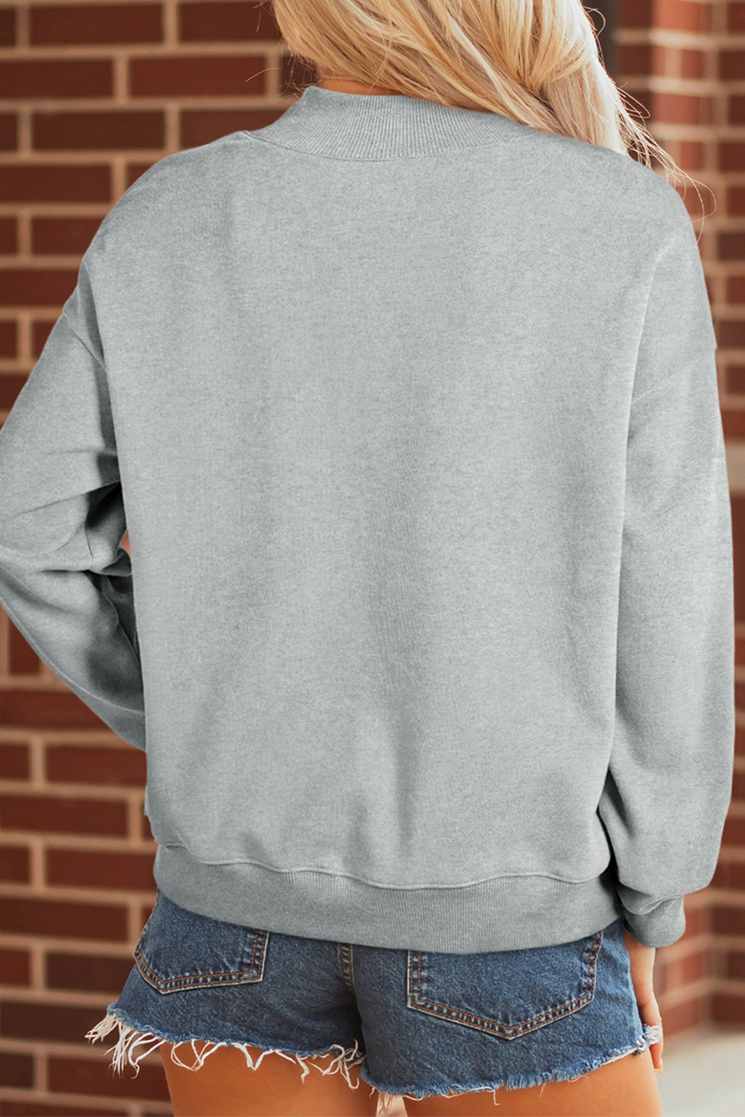 Cotton Blend Women's Sweatshirt, Fall Game Day Graphic - Detail View 6