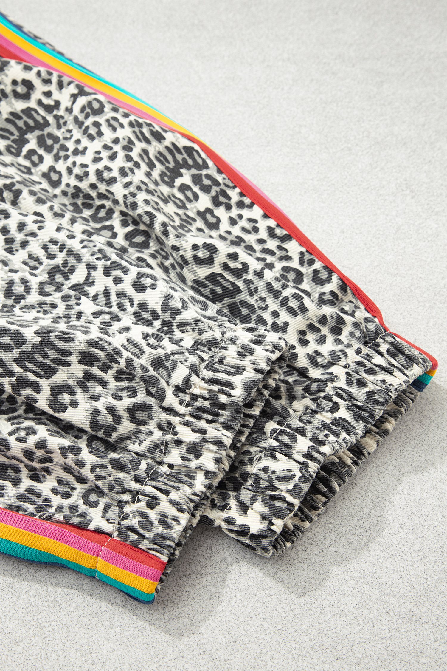 Women's Leopard Jogger Jeans, Casual Daily Denim Pants - Detail View 7