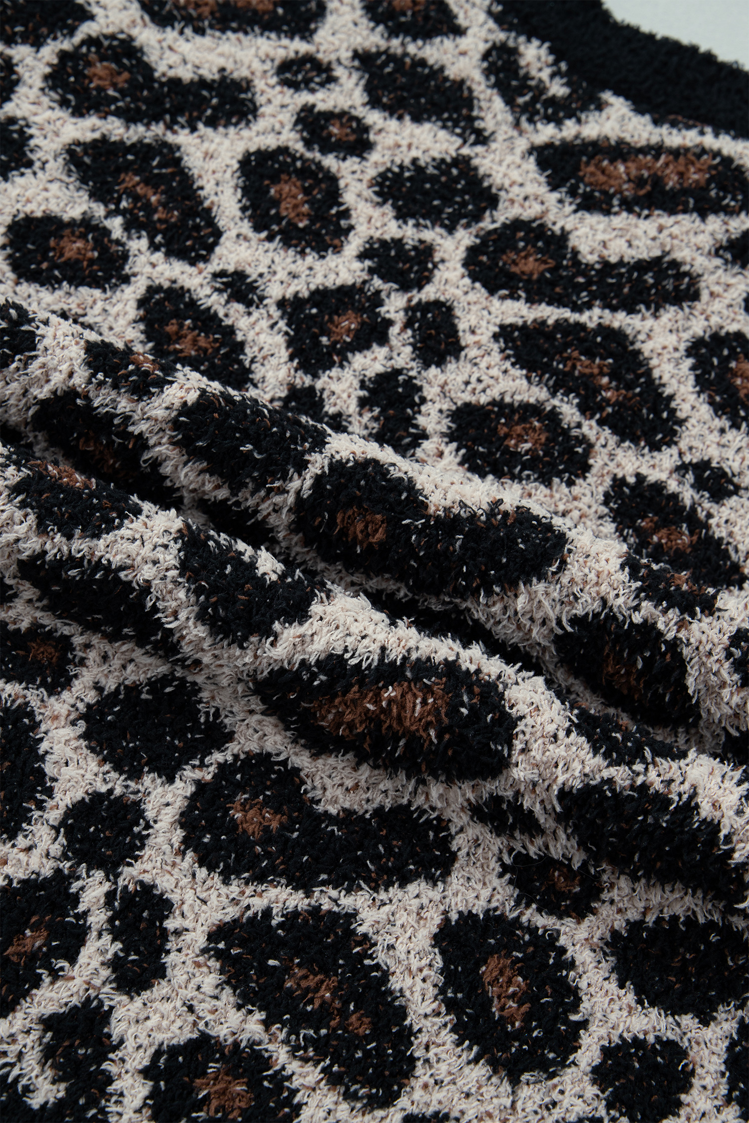 Trendy Leopard Star Pullover, Animal Print Women's Fall - Detail View 14