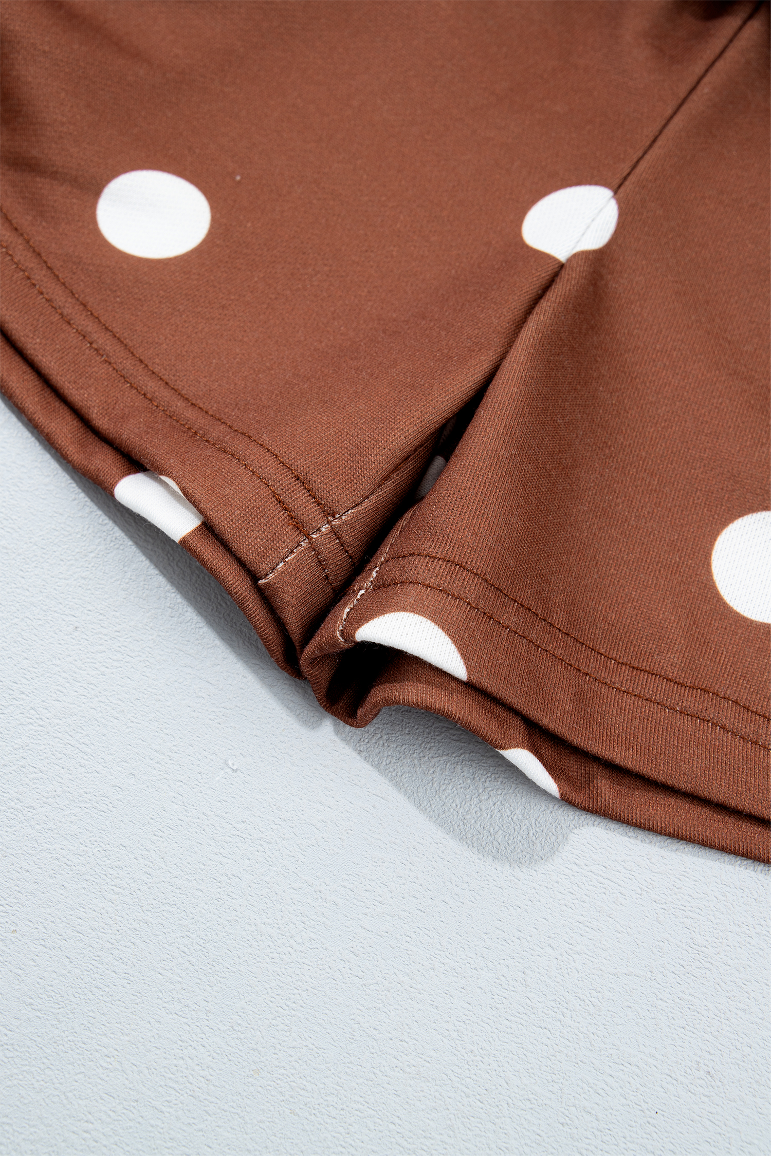 Women's Polka Dot Skort Set, Trendy Raw Hem Outfit - Detail View 14