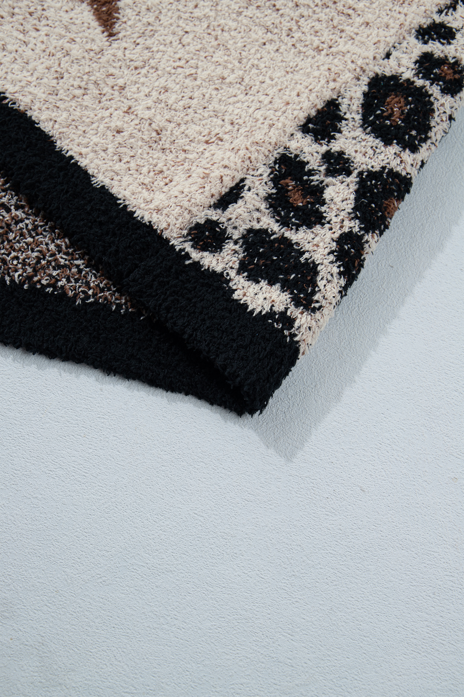 Fuzzy Leopard Star Sweater, Long Sleeve Women's Knit - Detail View 12