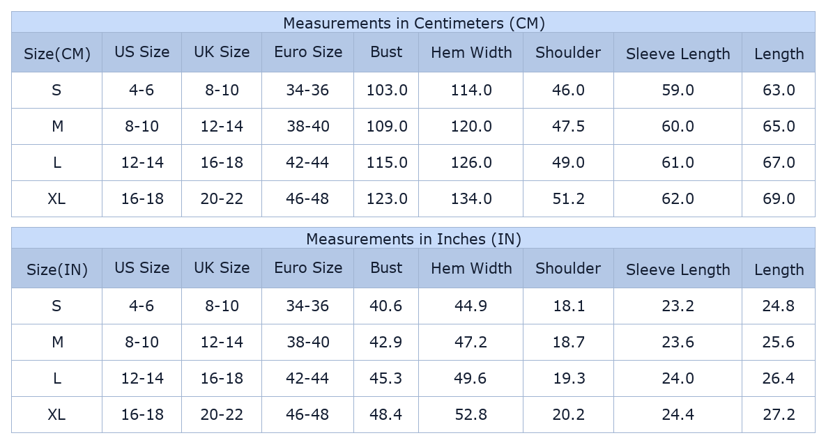 Women's Christmas Pajama Set, Soft Viscose Lounge Set - Size Chart & Details