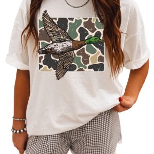 Women's Duck Graphic Tee, Casual Western Short Sleeve - Main View