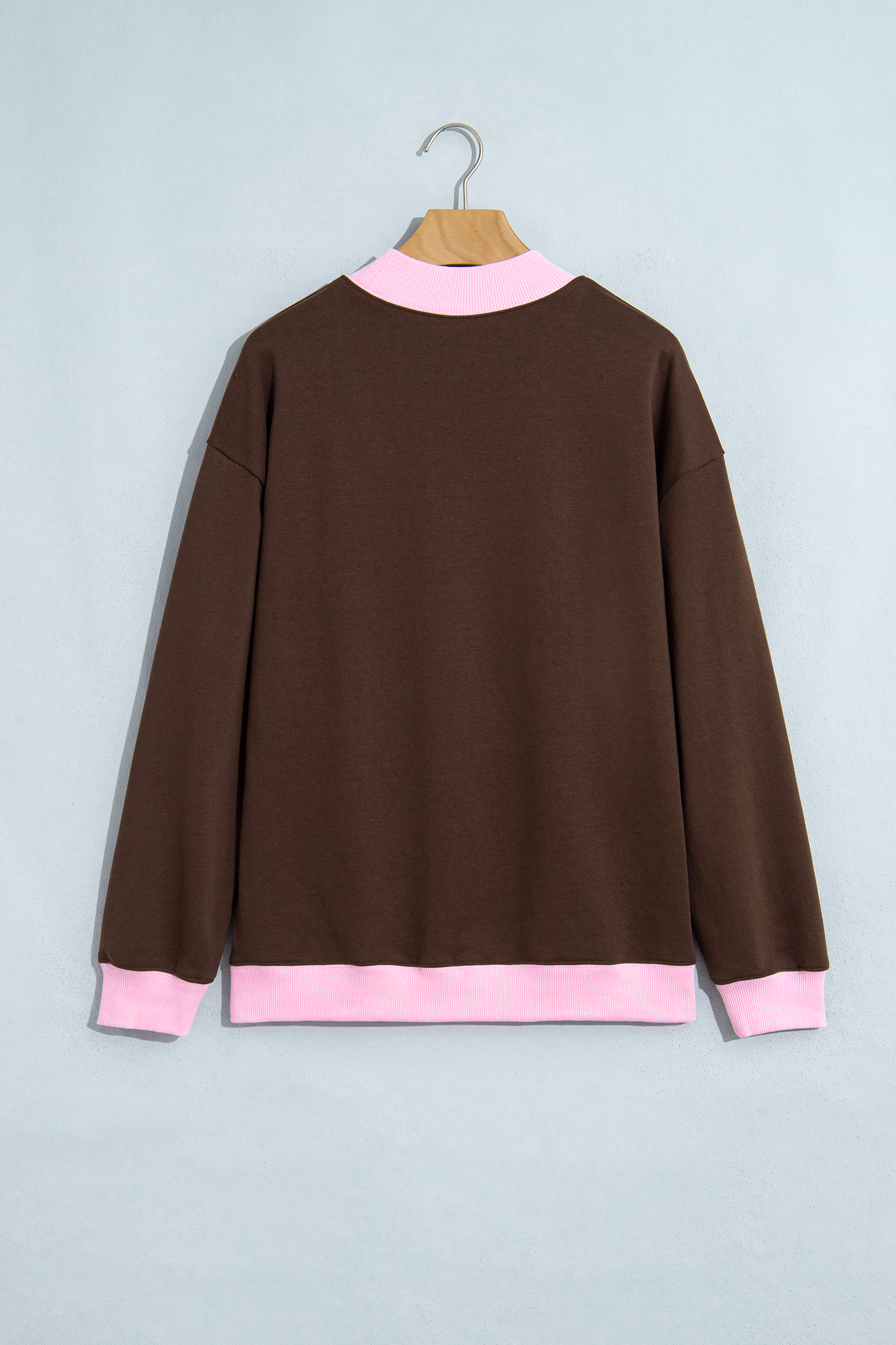 Women's Colorblock Sweatshirt, Cozy Cotton Blend Tunic - Detail View 3