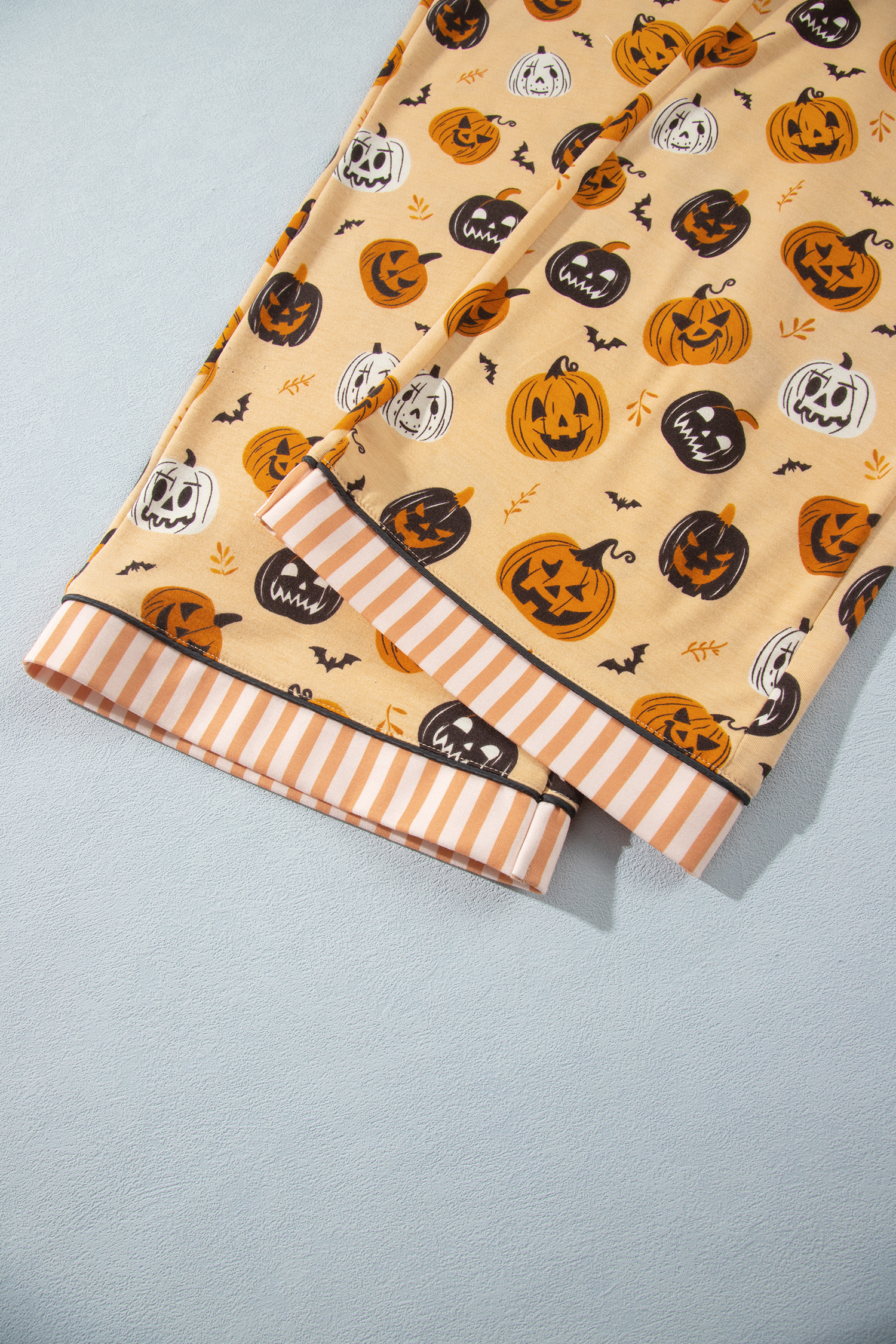 Women's Pumpkin Lounge Set, Halloween Long Sleeve Pajamas - Detail View 7